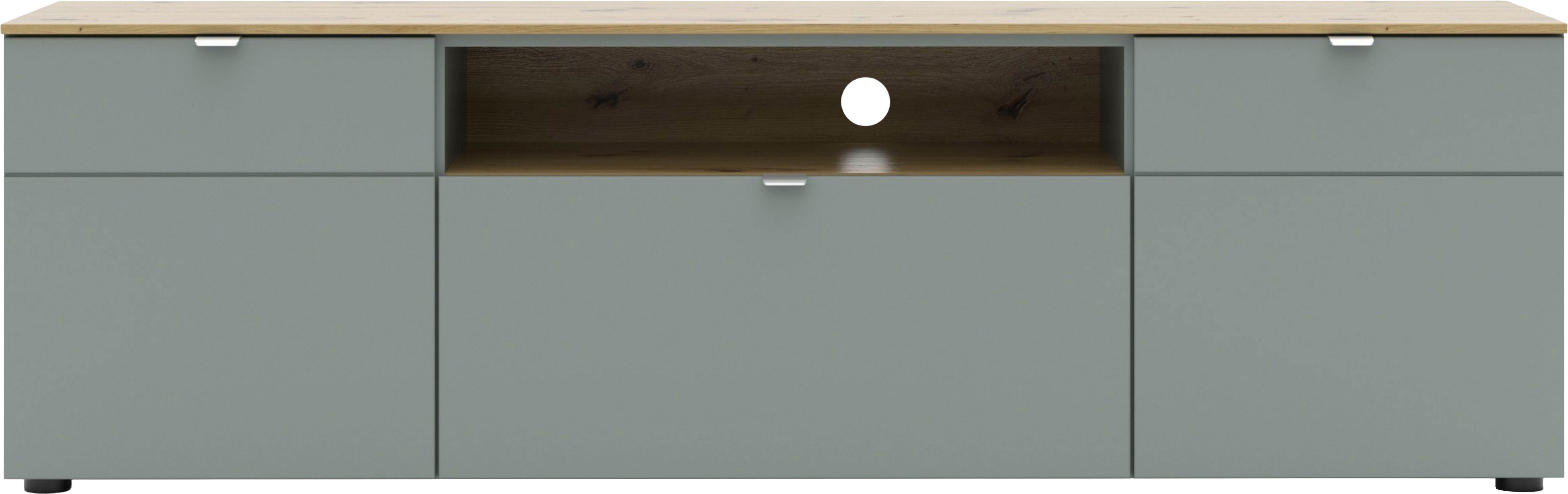 Innostyle Kommode BARI Kommode, BxHxT 180x55x41 cm (1 St), 2 türig, 1 Schublade, 1 offenes Fach, Fuß-Set bestellbar, Soft-Close