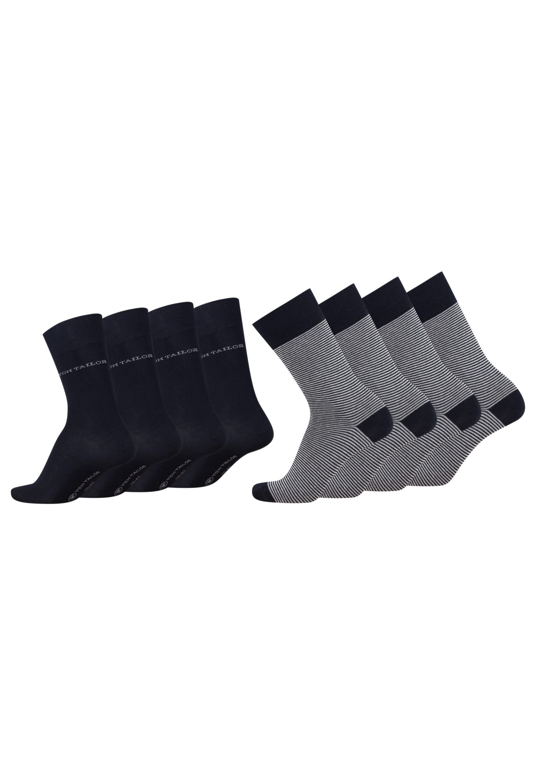 Socken TOM TAILOR Herrensocken 2er Pack schwarz grau