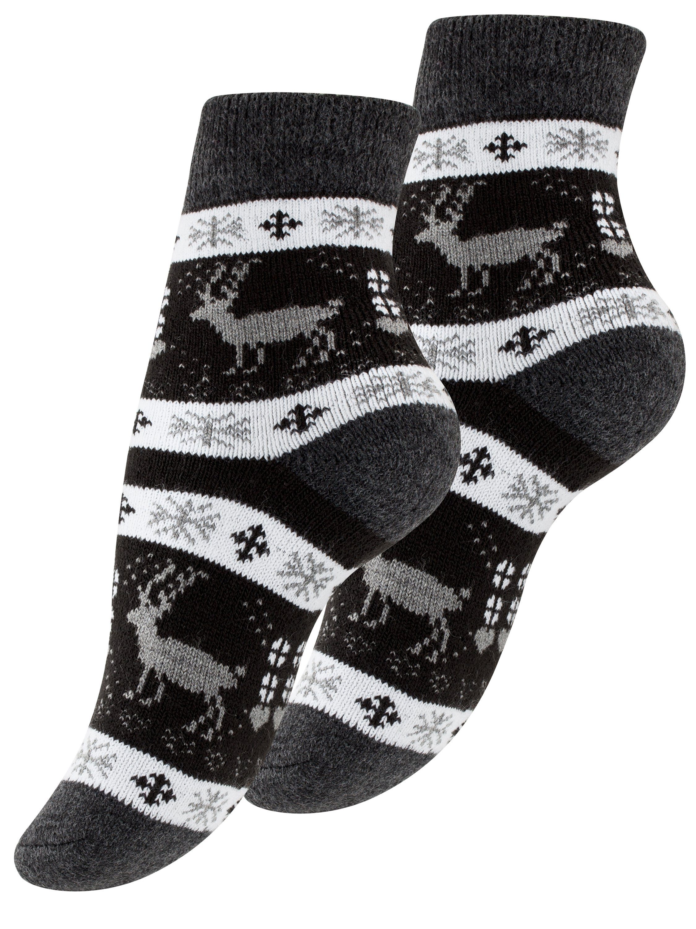 Yenita® Socken mit Innenfutter, Vollfrottee (4-Paar)