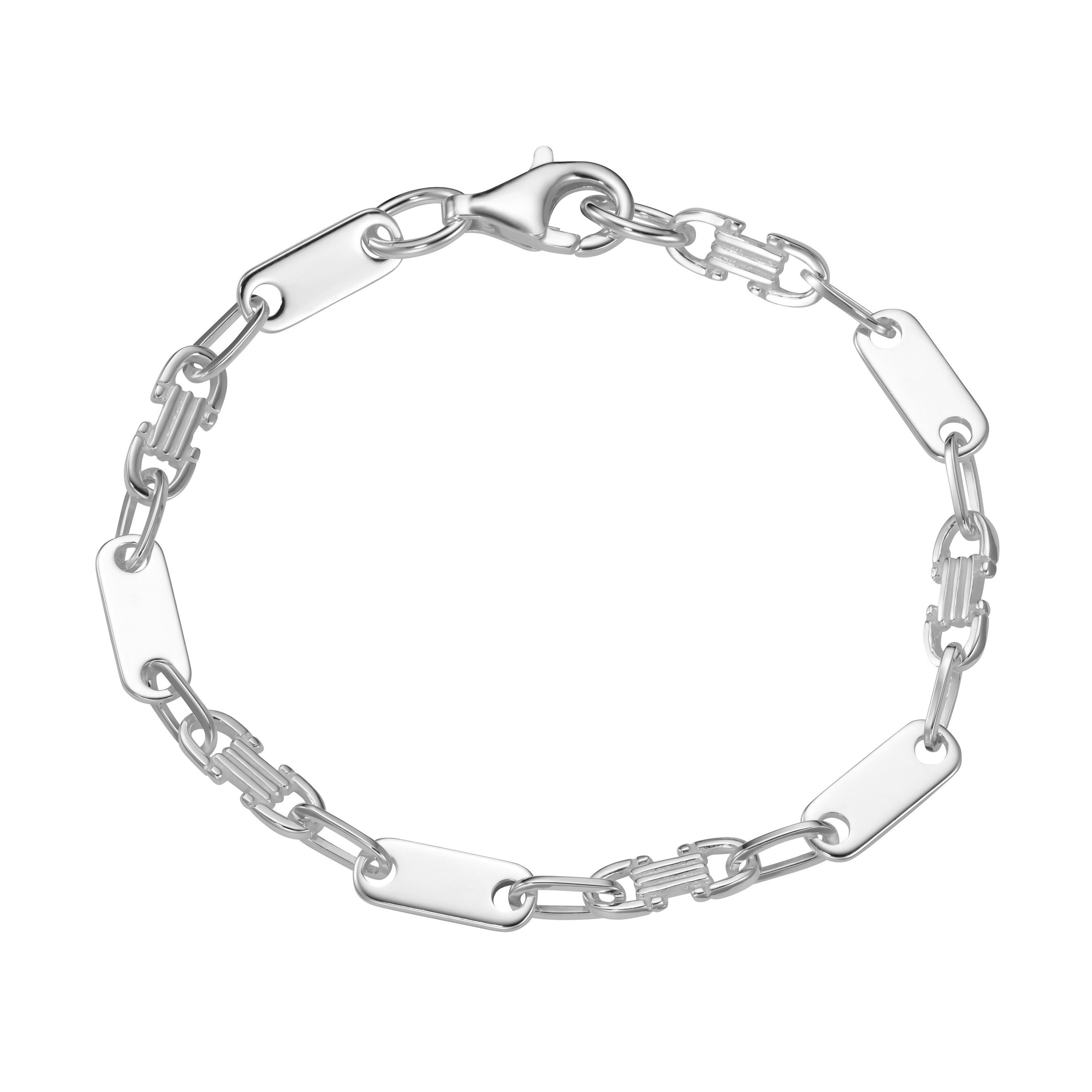 Smart Jewel Armband Fantasiekette, massiv, Silber 925