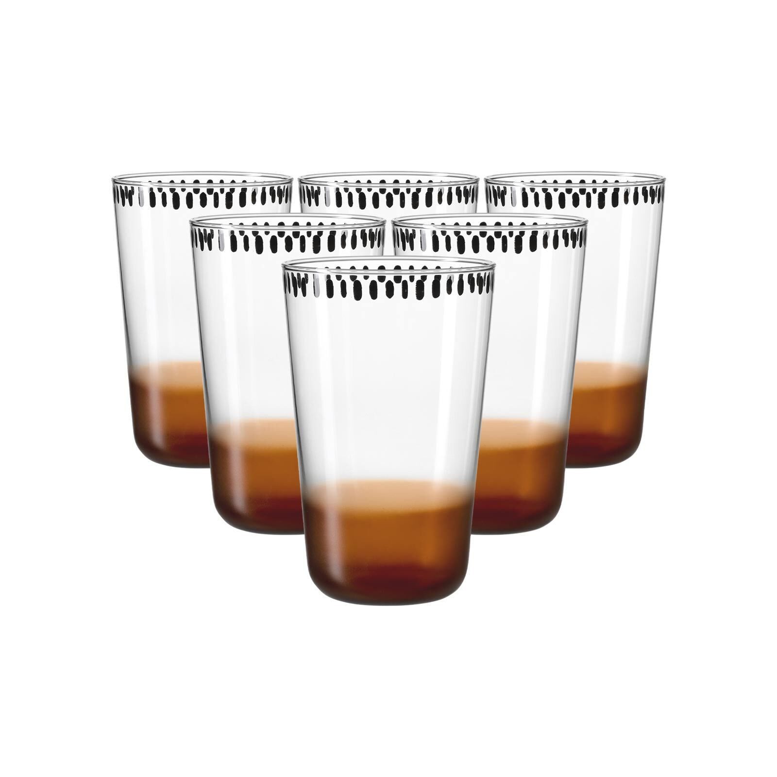 Ritzenhoff & Breker Glas Natura Trinkgläser 400 ml 6er Set, 6-tlg., Glas