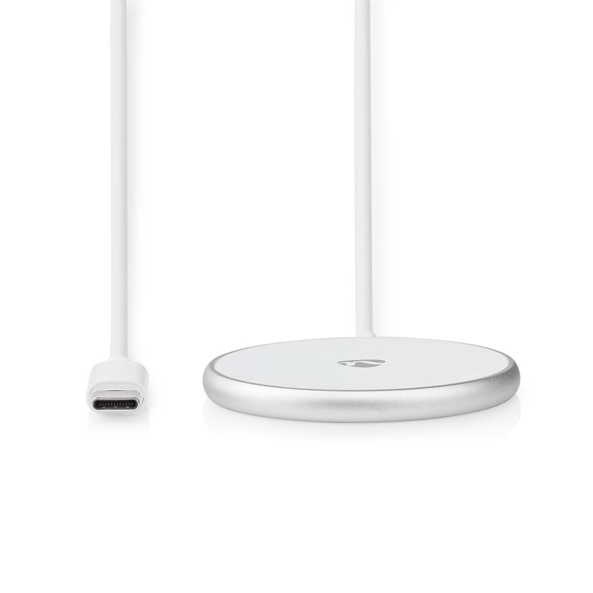 Nedis WCHAQM200SI Universal-Ladegerät (1-tlg., Qi charging, USB Type-C, for everyday use, magnetische Ausrichtung)