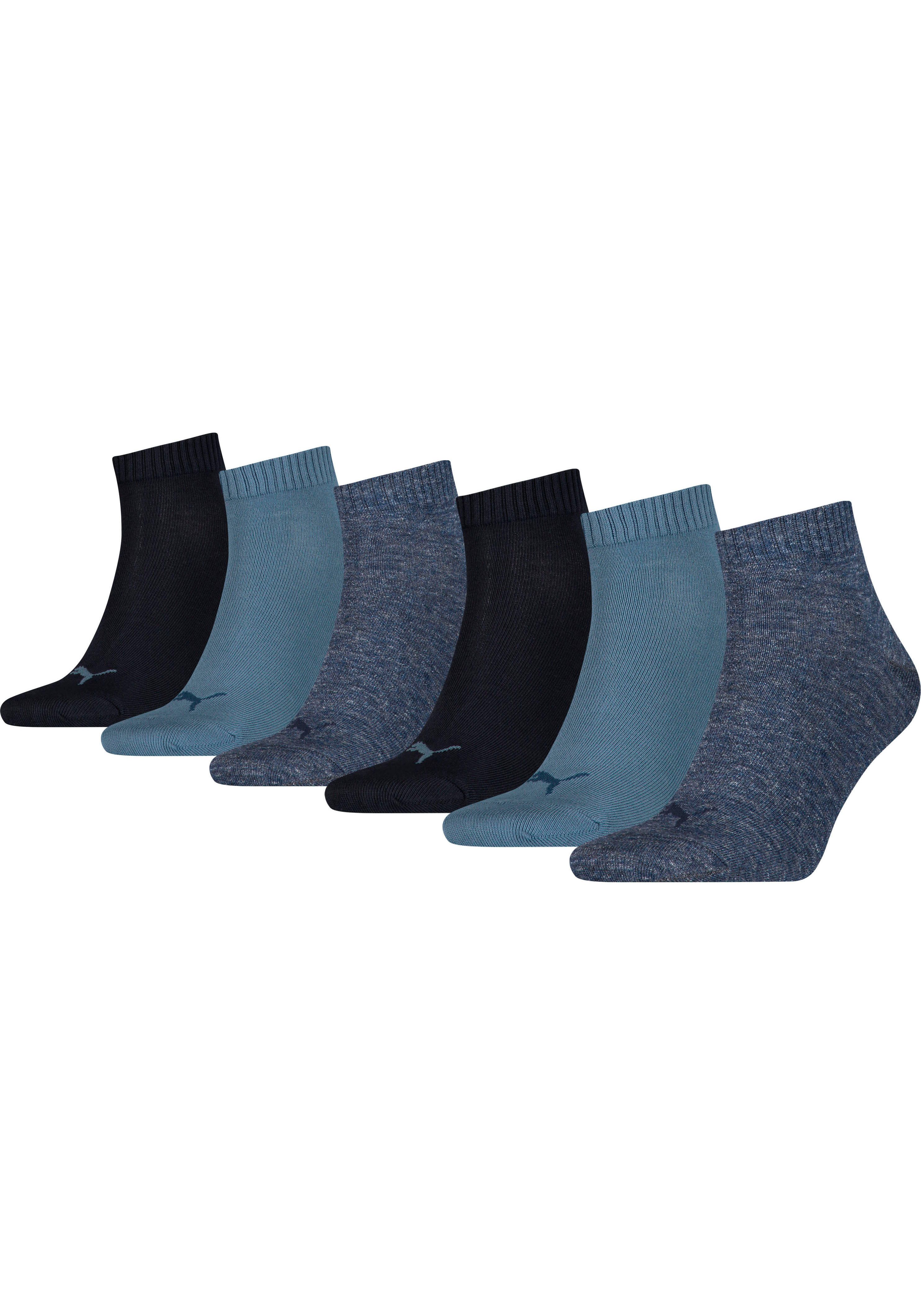PUMA Kurzsocken UNISEX QUARTER PLAIN 6P ECOM (6-Paar) mit Logostickerei und günstig online kaufen