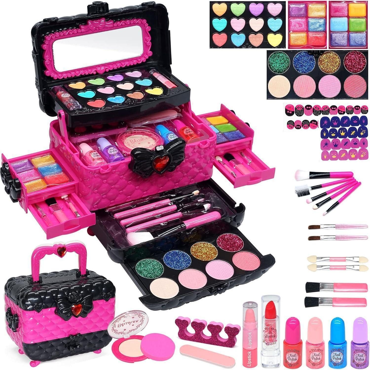 EVACOK Theaterschminke Kinderschminke Set Mädchen Kinder Make Up Schminkkoffer Spielzeug