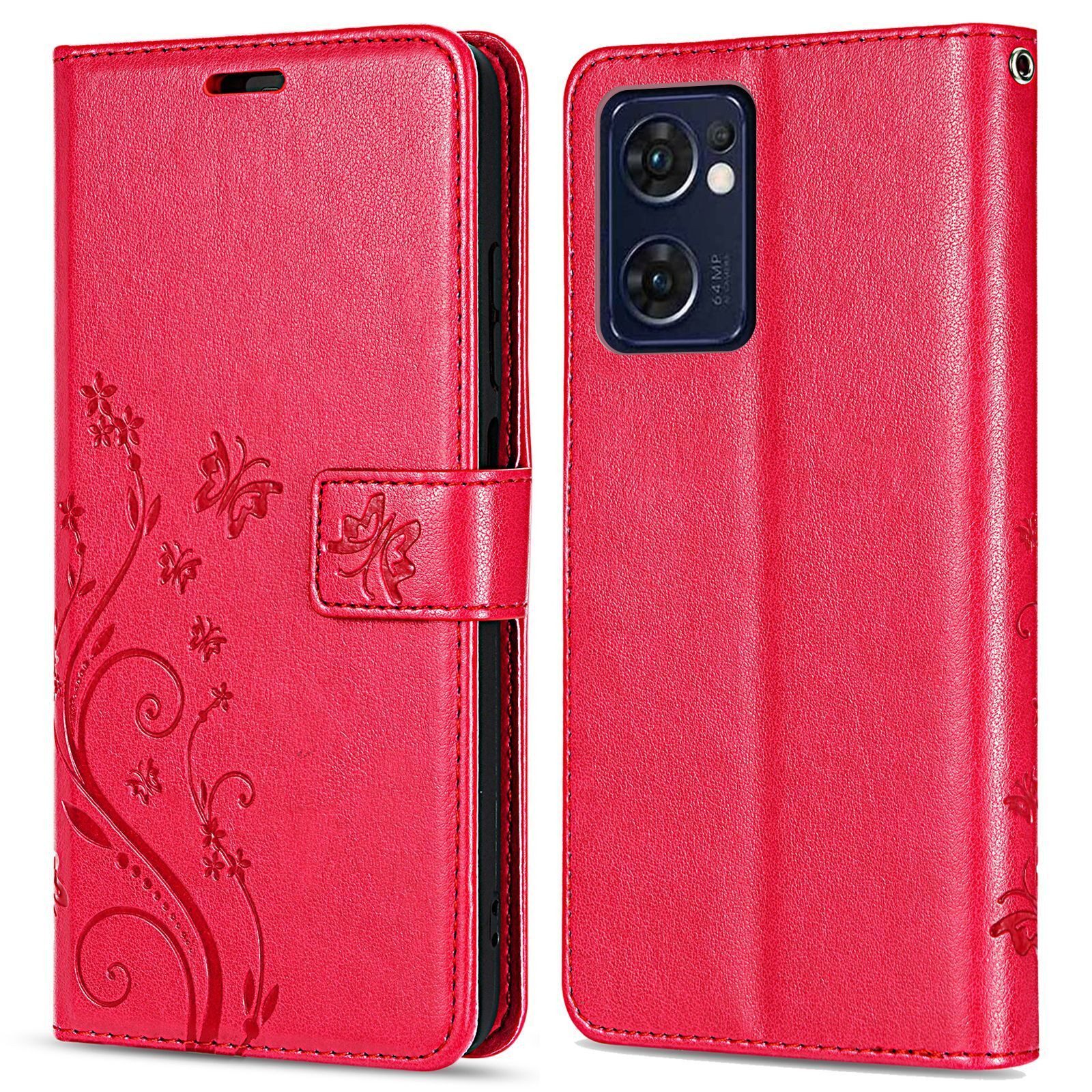 betterfon Handyhülle Handytasche für Oppo Find X5 Lite Klapphülle Klapphülle, Bookstyle-Hülle: Magnetverschluss 3 Kartenfächer & Standfunktion