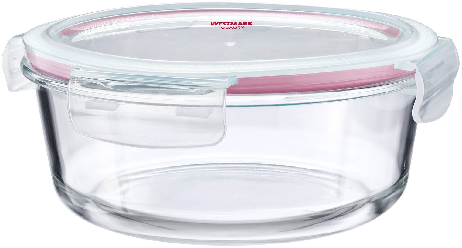 WESTMARK Frischhaltedose Glas-Frischhaltedose, 650 ml, rund, Borosilikatglas, Polyprophylen (PP), Silikon, (1-tlg), mikrowellen- und ofenfest
