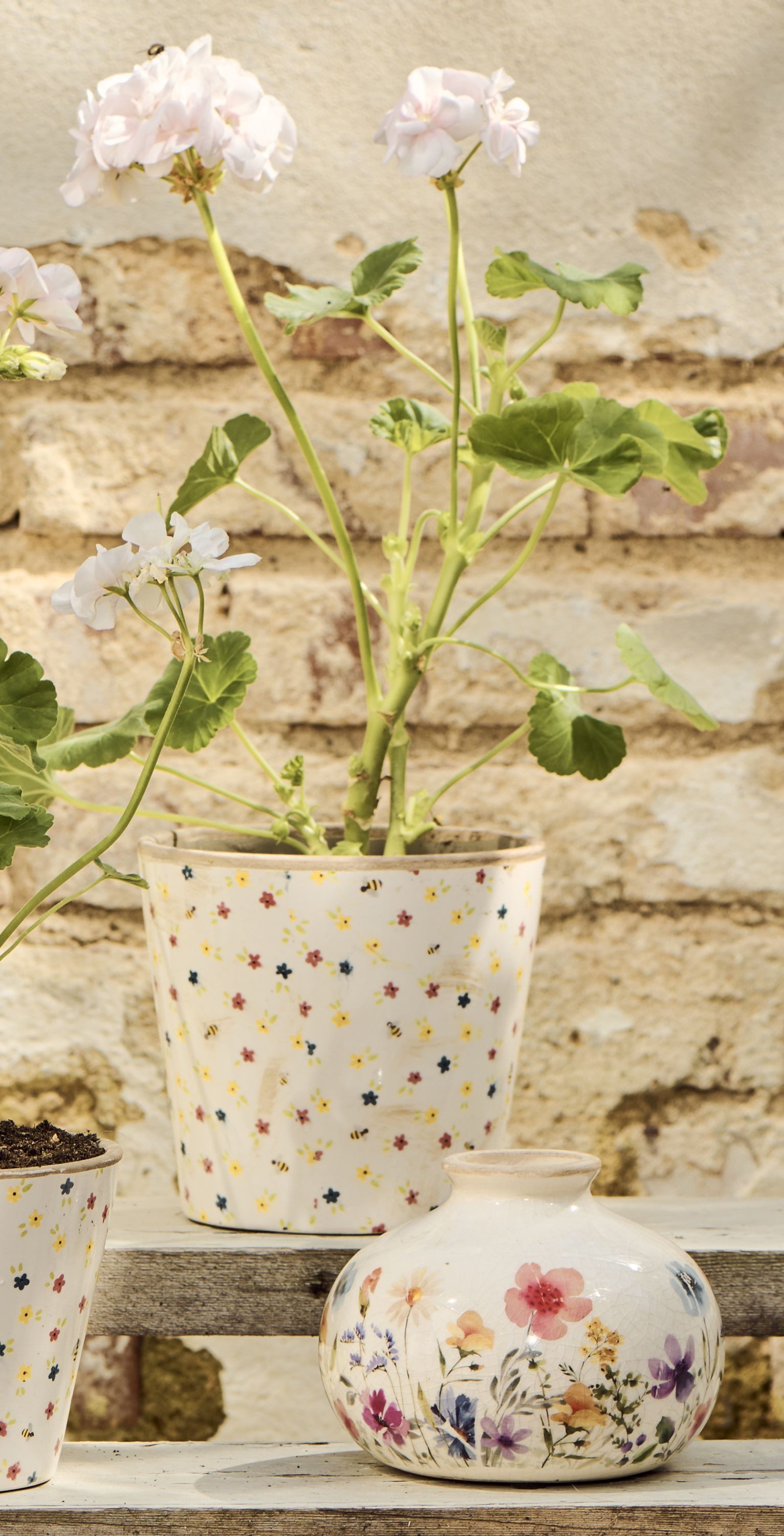 Ib Laursen Blumentopf Ib Laursen - Blumentopf Übertopf Blumenübertopf Keramik Blumenmuster