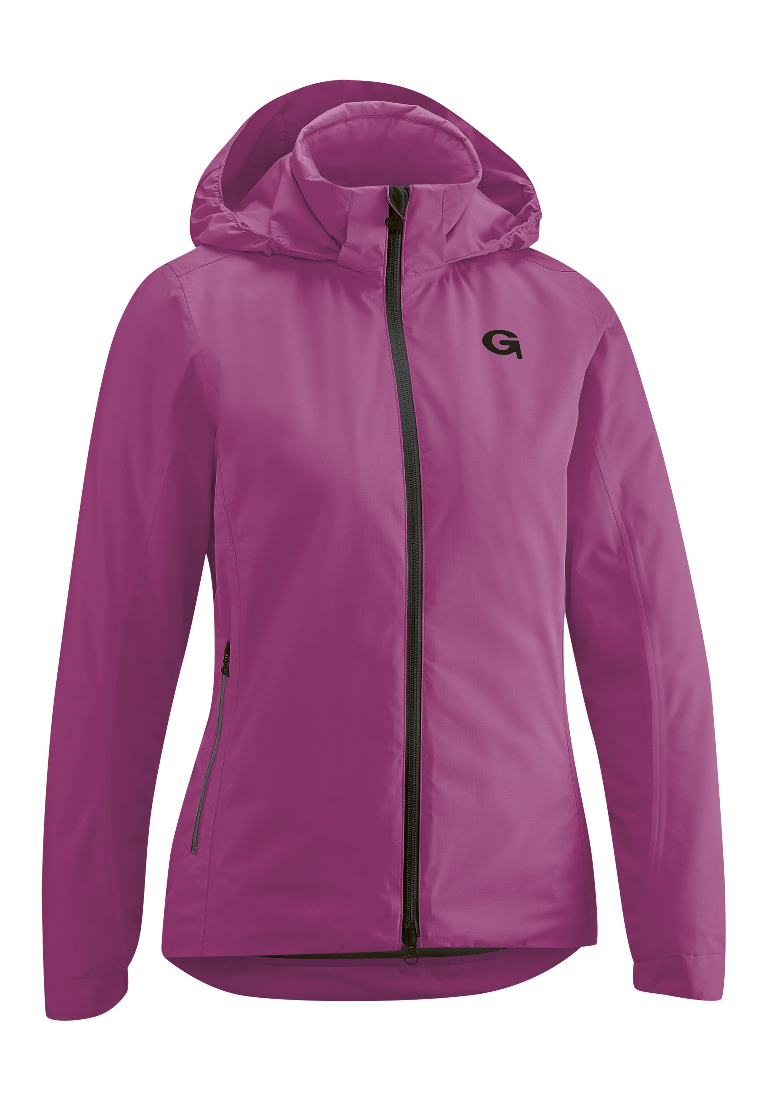 wasserdicht, und Regenjacke Sura Gonso mit Therm Damen wind- Radjacke Kapuze Fahrradjacke lila