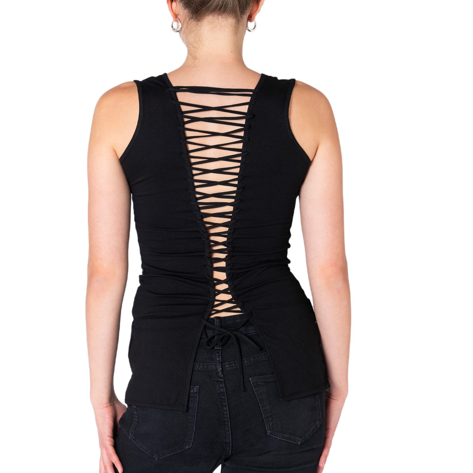 PANASIAM T-Shirt Ripped Top mit Cut-Outs günstig online kaufen