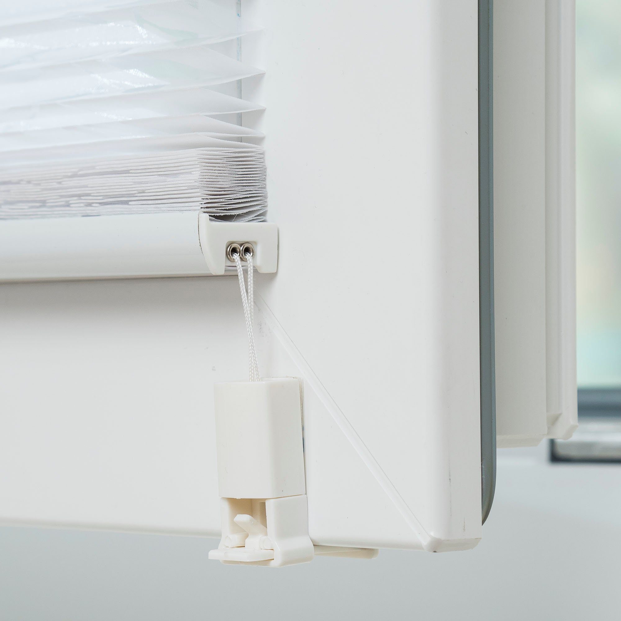 Liedeco Plissee Ausbrenner Blatt, Lichtschutz, ohne Bohren, verspannt, Klemmfix