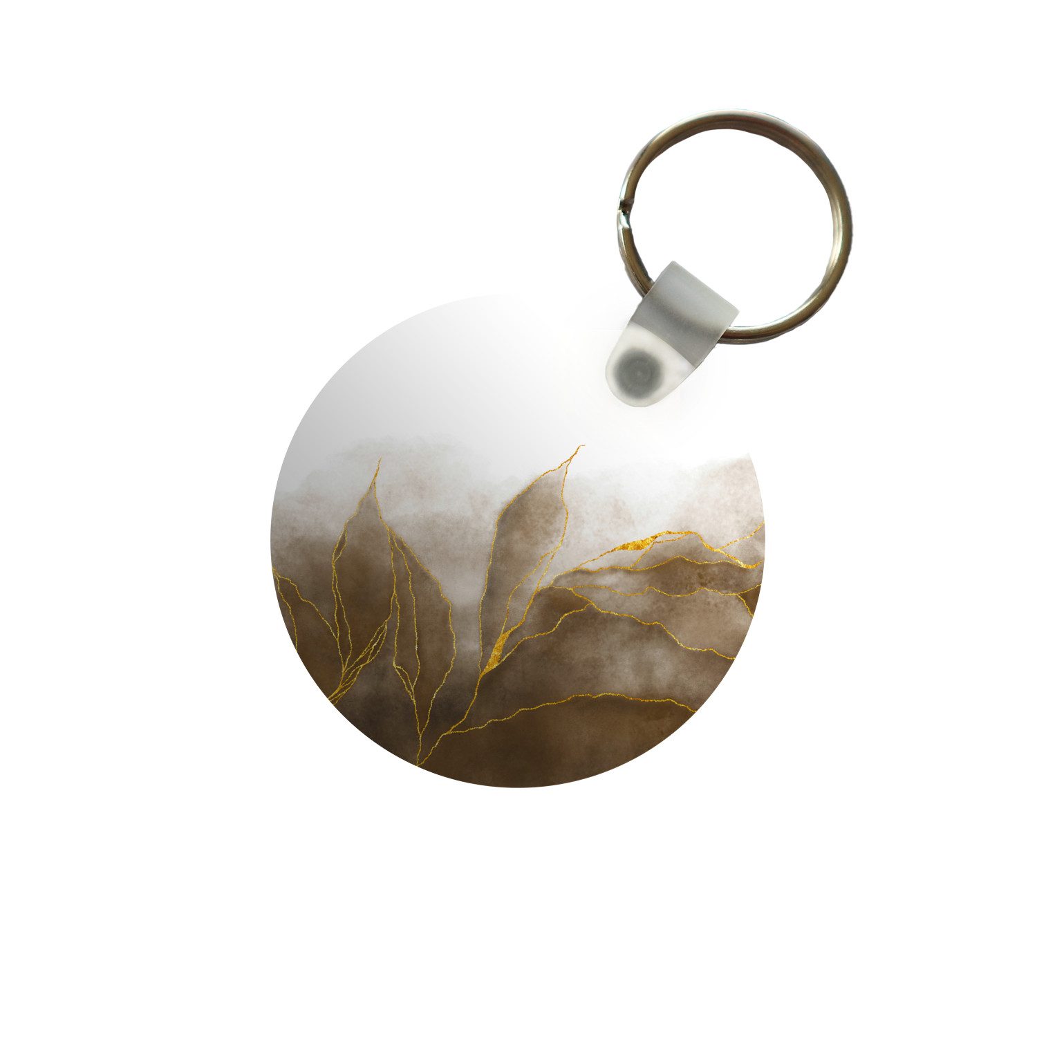 Schlüsselanhänger Marmor - Gold - Braun - Textur - Marmoroptik