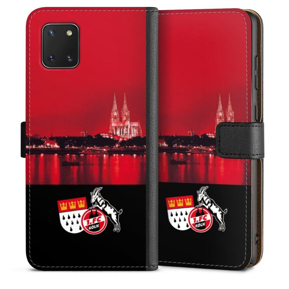 DeinDesign Handyhülle Skyline 1. FC Köln Offizielles Lizenzprodukt Skyline Köln Rot, Samsung Galaxy Note 10 lite Hülle Flip Case Klapphülle
