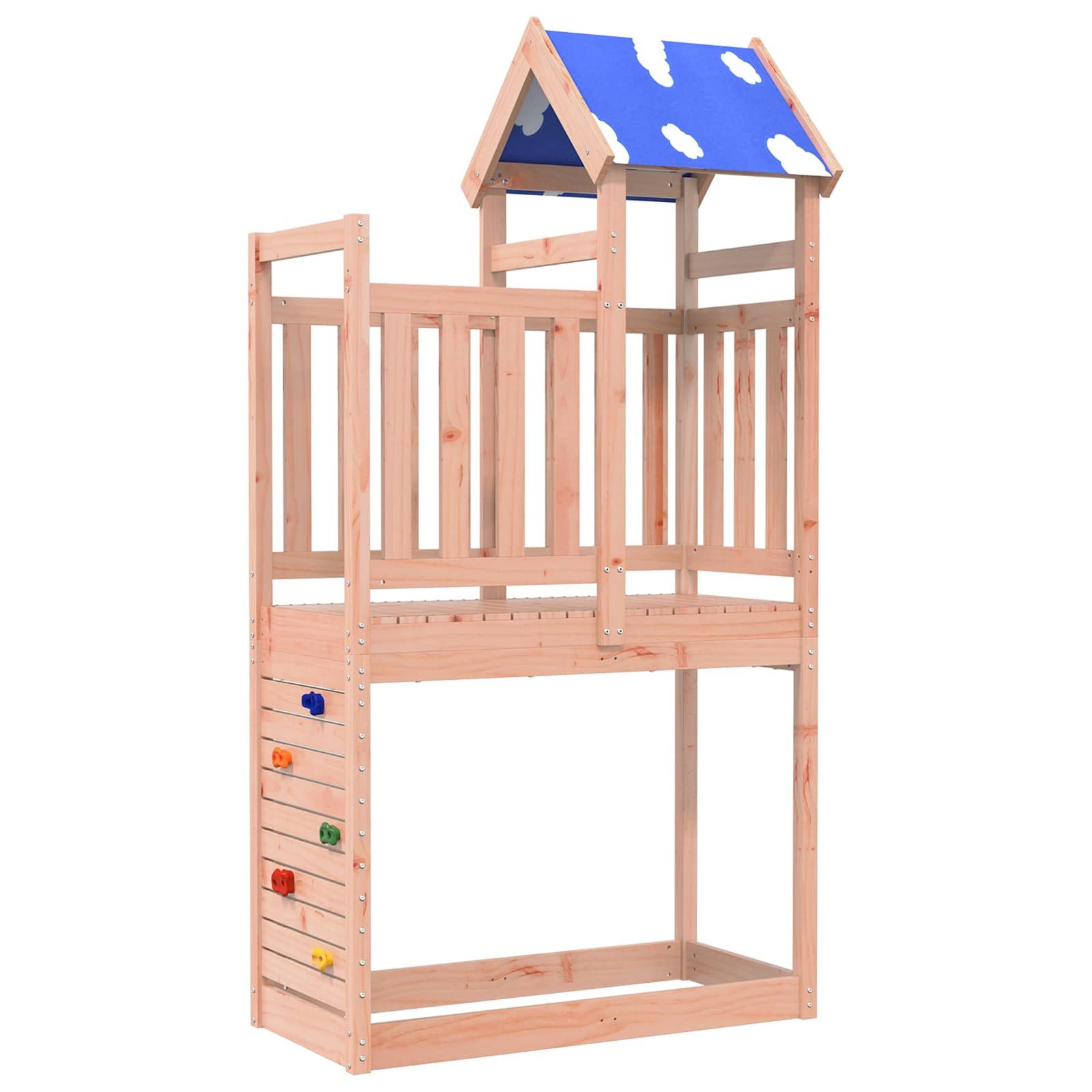 vidaXL Spielturm, Spielturm Braun 110,5 x 52,5 x 215 cm Massives Douglasienholz
