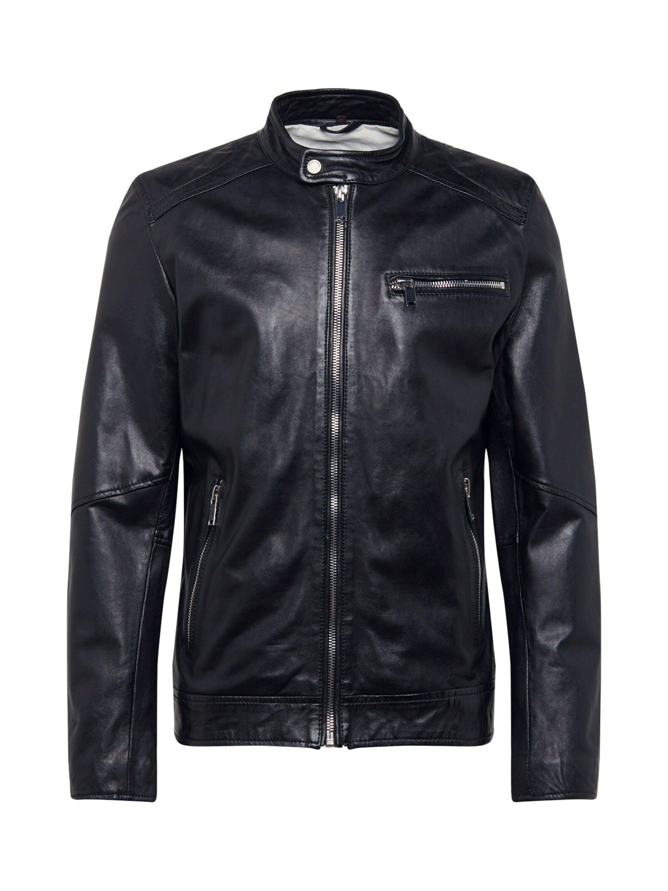 Freaky Nation Bikerjacke Lucky Jim (1-St) schwarz