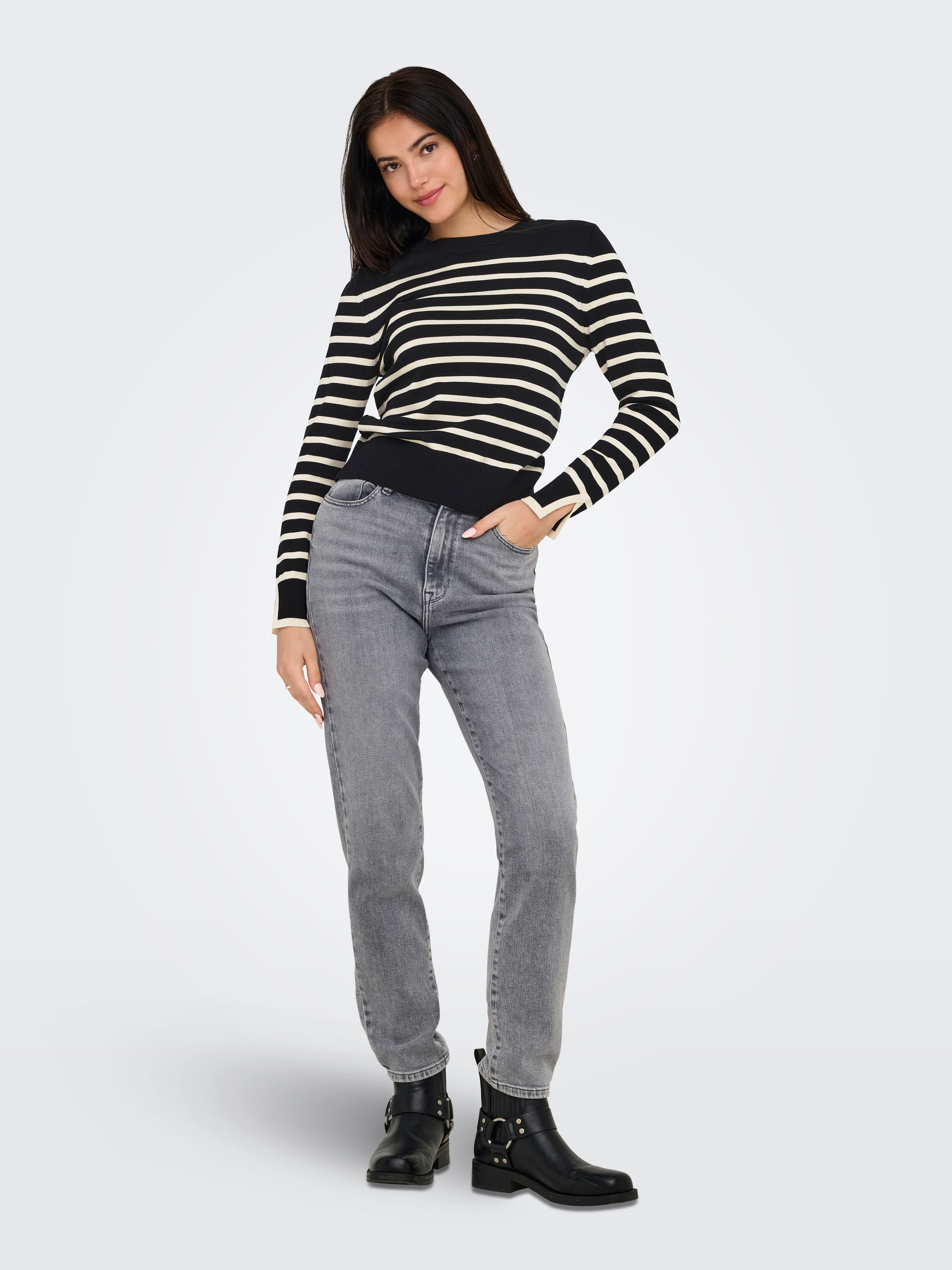 ONLY Rundhalspullover ONLKALANA LS O-NECK KNT NCA