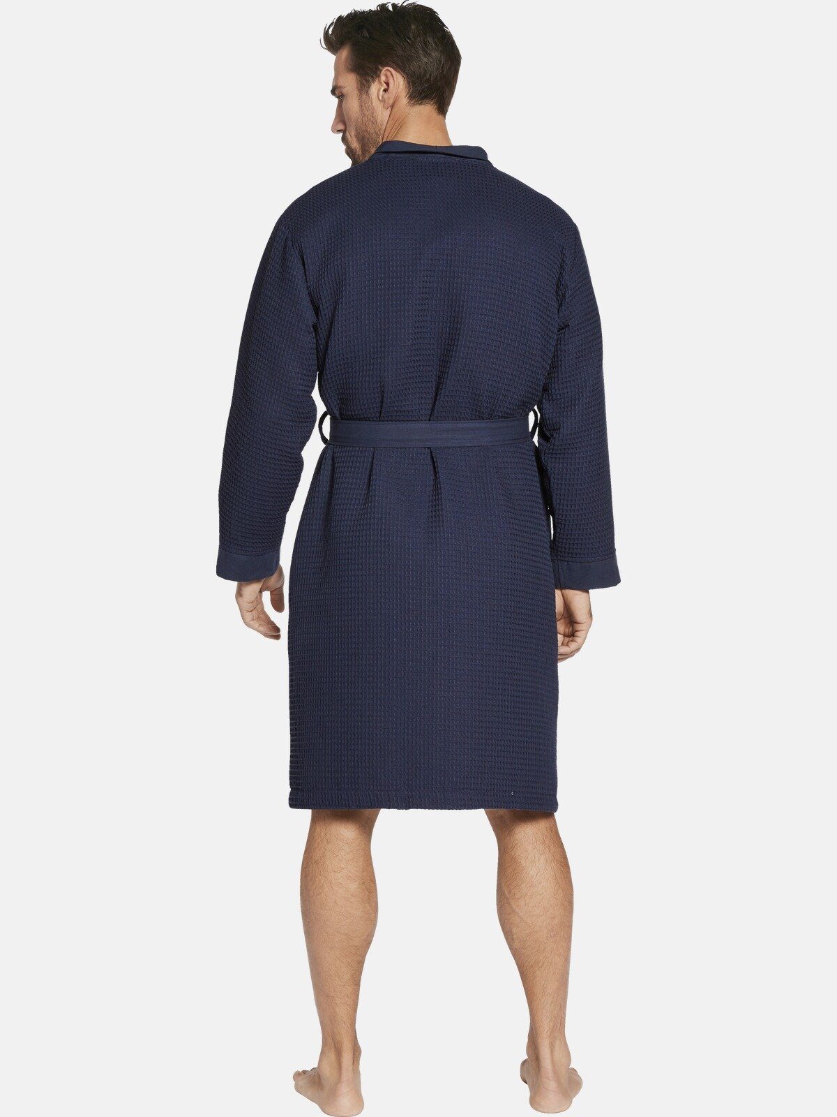 Jan Vanderstorm Bademantel ARETTI, Langform, Baumwolle, -, in moderner Waff günstig online kaufen