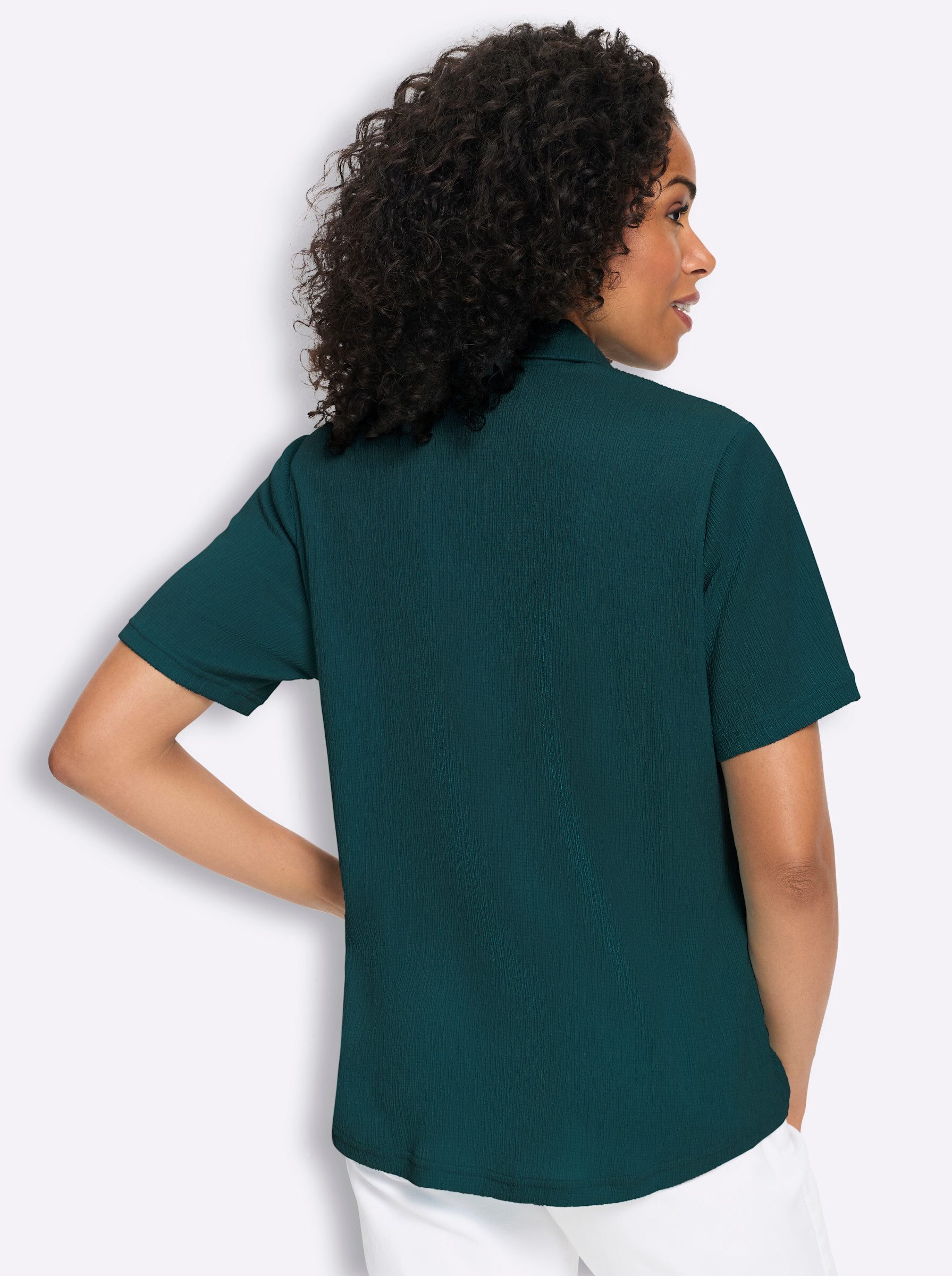 Sieh an! Klassische Bluse Kurzarm-Bluse Kurzarm