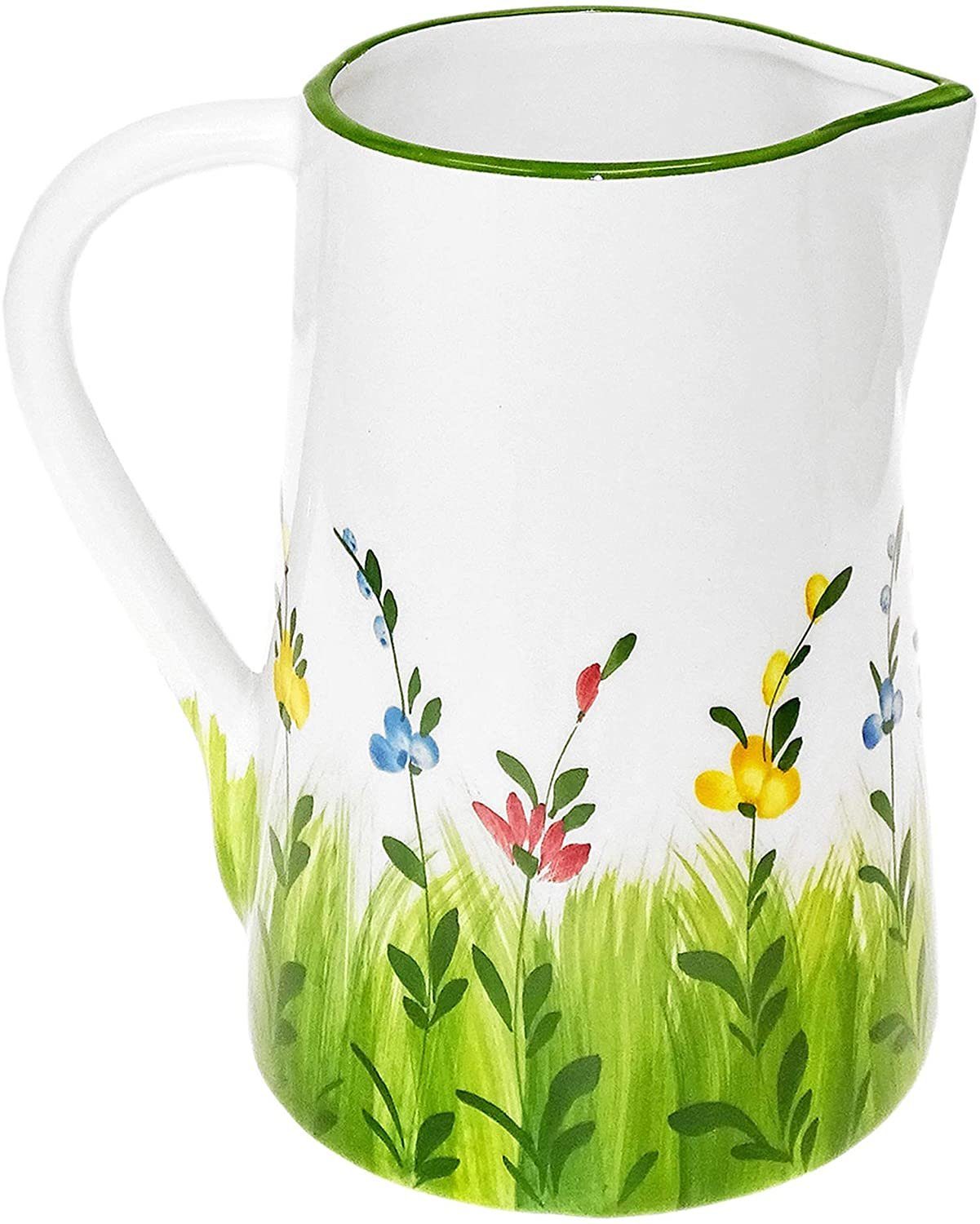 Blumenwiese, Keramik Teekrug l), aus 19 Wasserkrug Großer Italien cm (1,5 (1-tlg., Lashuma ca.