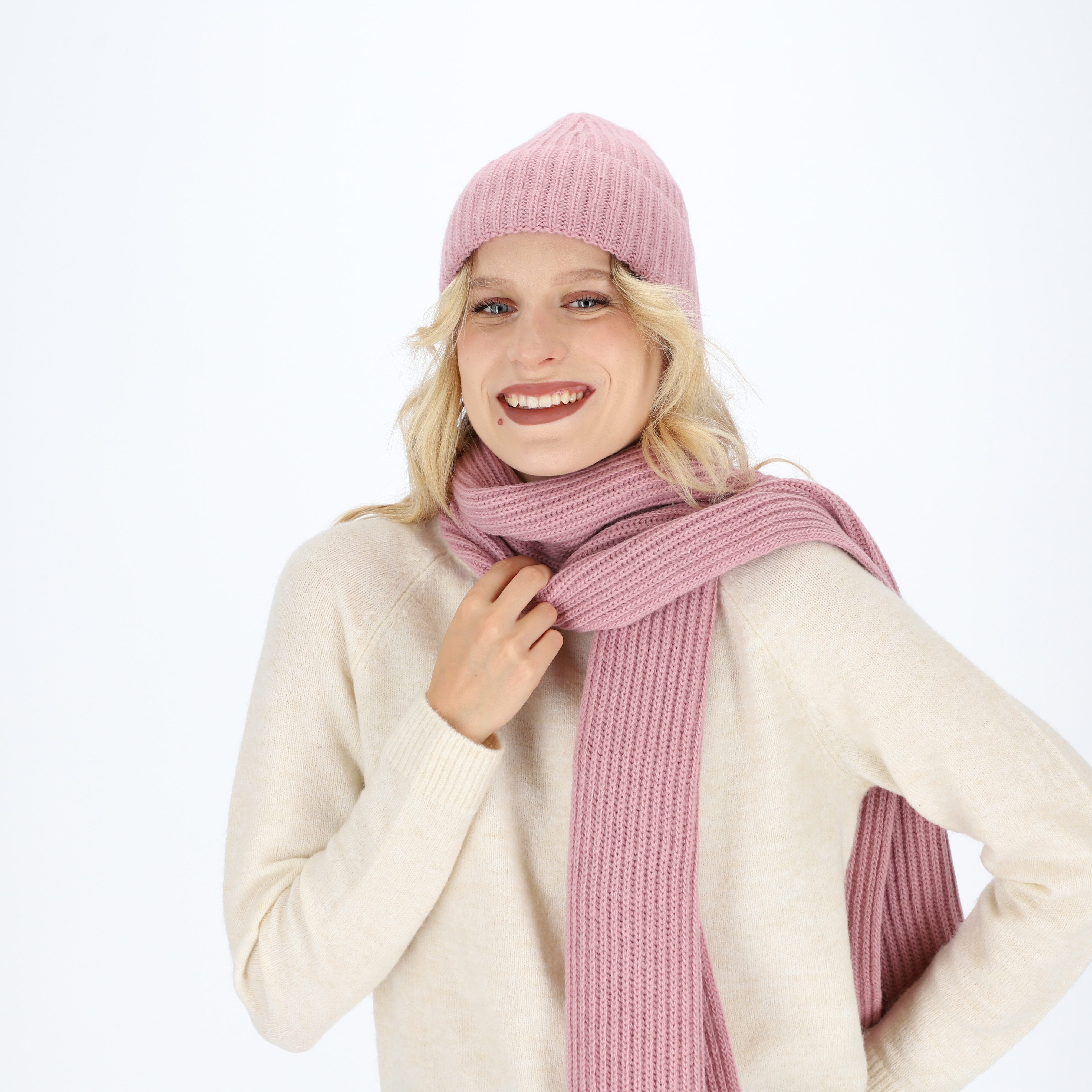 halsüberkopf Accessoires Strickschal Schal mit Rippe, günstig online kaufen