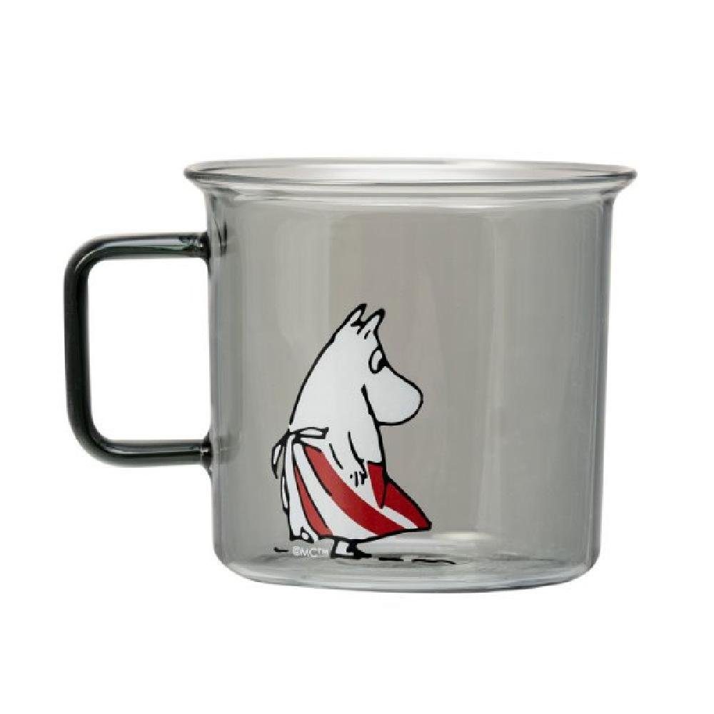 Muurla Kindergeschirr-Set Glastasse Mumin Moominmamma Grau (350 ml)