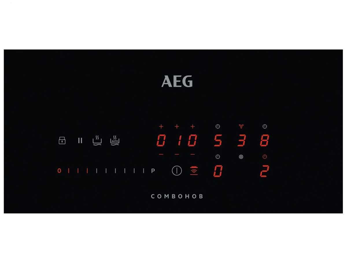 AEG Kochfeld mit Dunstabzug IDE84244IB, Timer, TouchControl-Bedienung