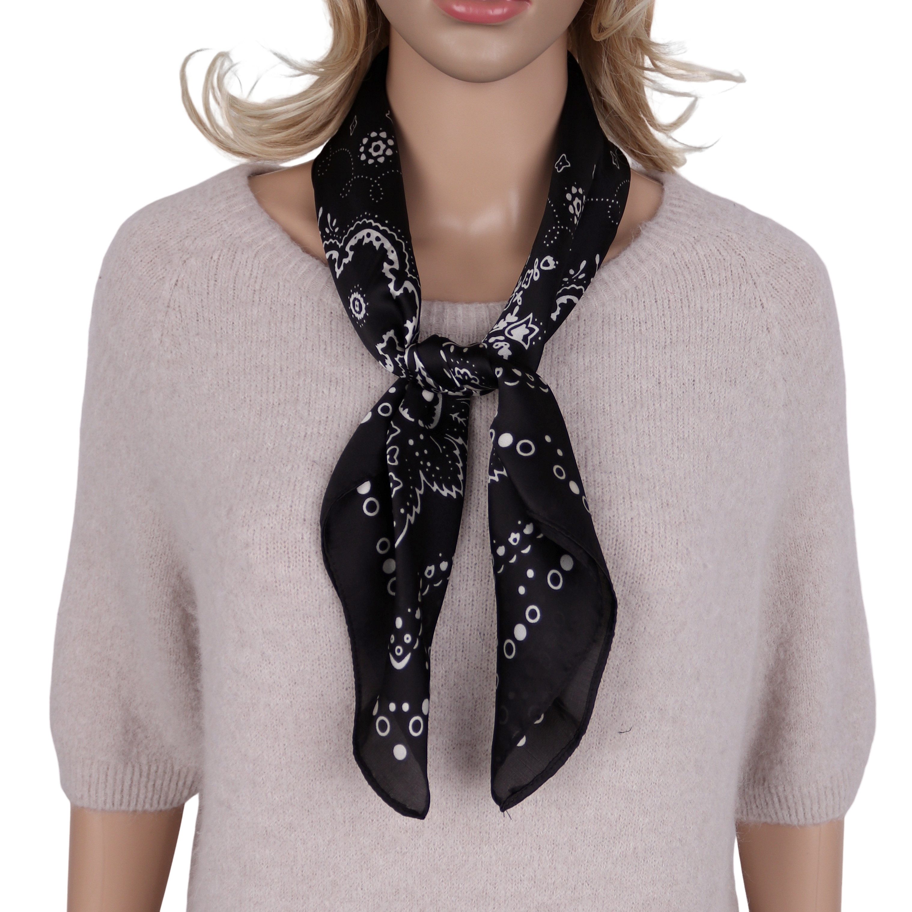 MIRROSI Nickituch Vierecktuch ca. 70x70cm wunderschöne Mustern, Damen Halstuch ideal für Frühling, Sommer oder Herbst