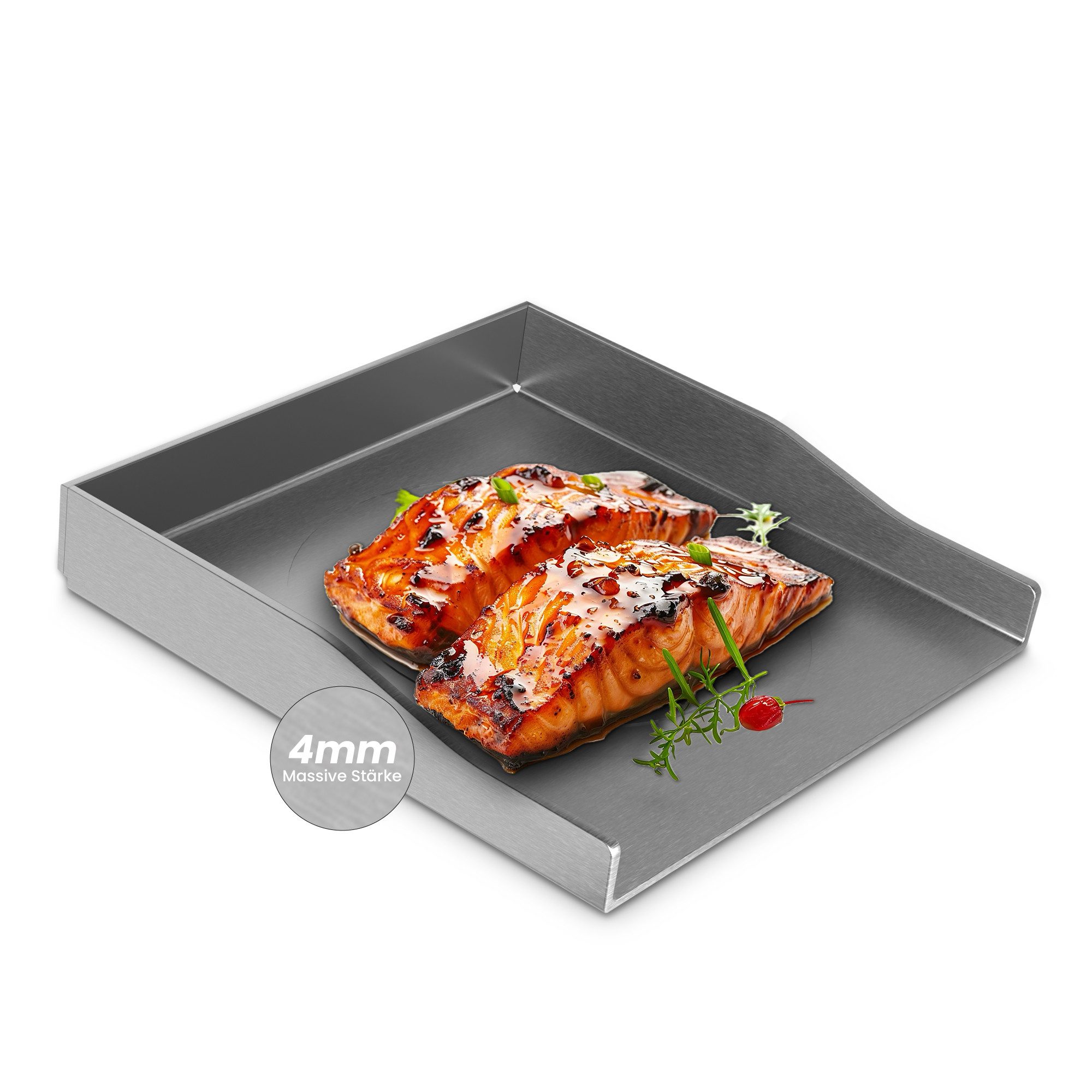 BEHE Interior Grillplatte Mini Plancha,19,5x19,5cm massive Grillplatte, Gas- & Holzkohlegrill (1-St)