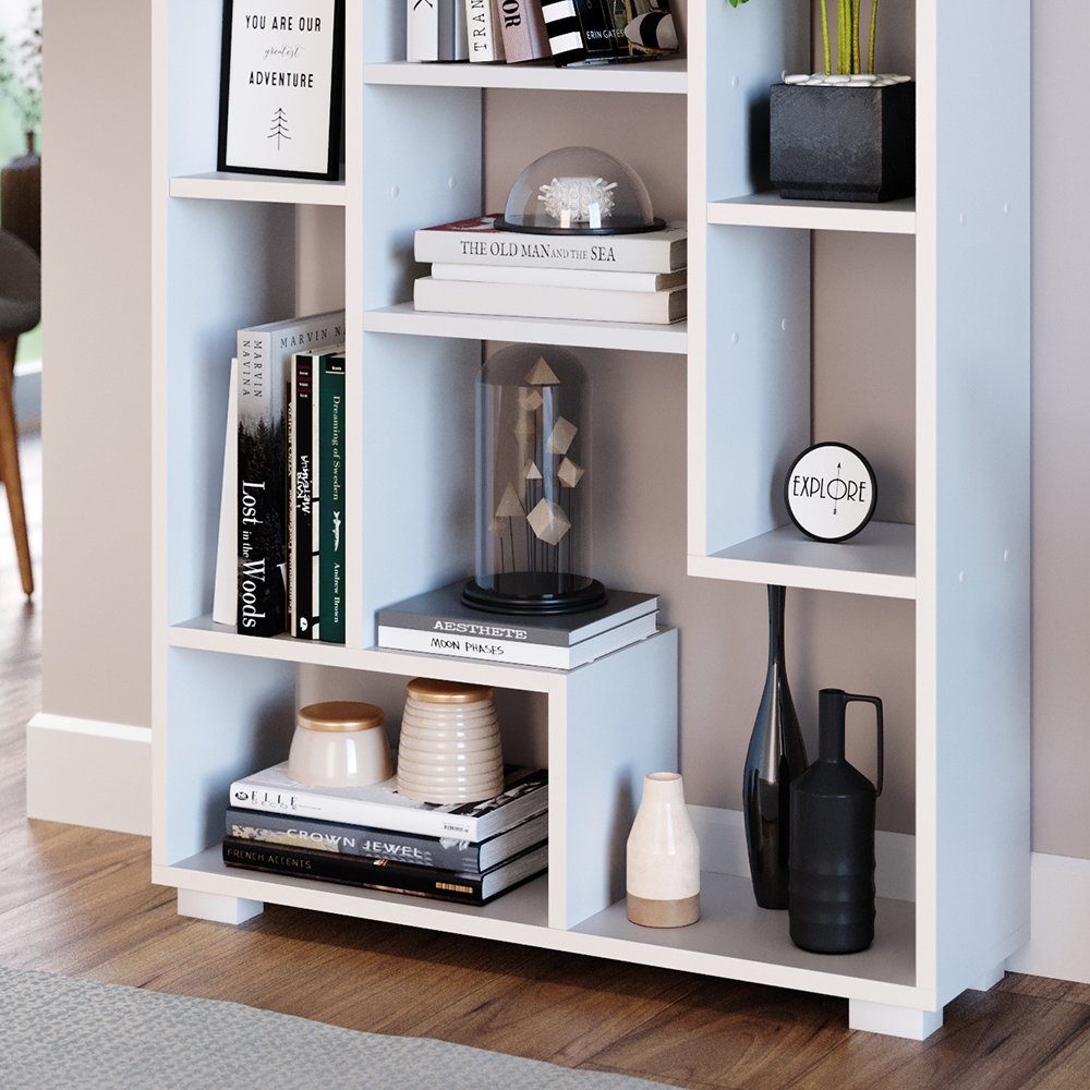 Vicco Raumteiler Domus, Weiß, 70 x 120 cm 9 Fächer günstig online kaufen