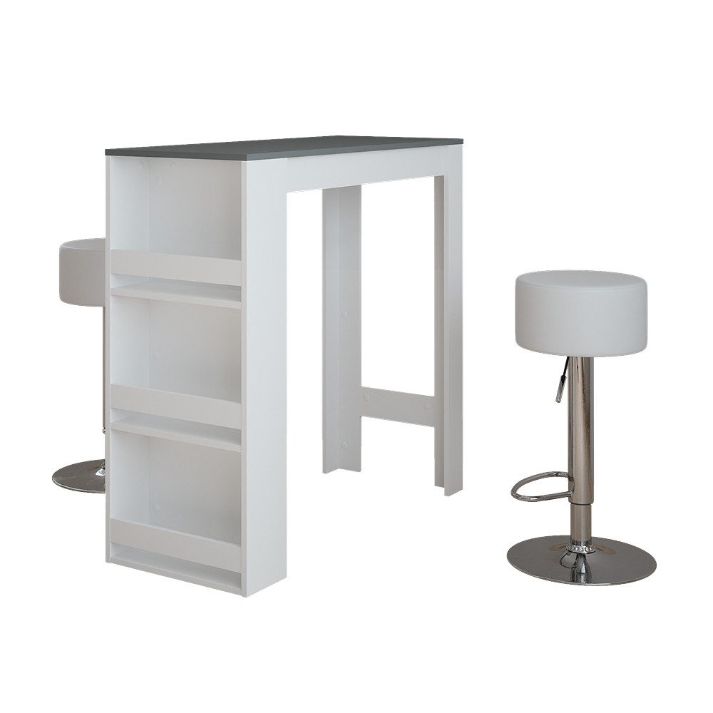 Vicco Bartisch Repose, Weiß/Anthrazit/Weiß, 45 x günstig online kaufen