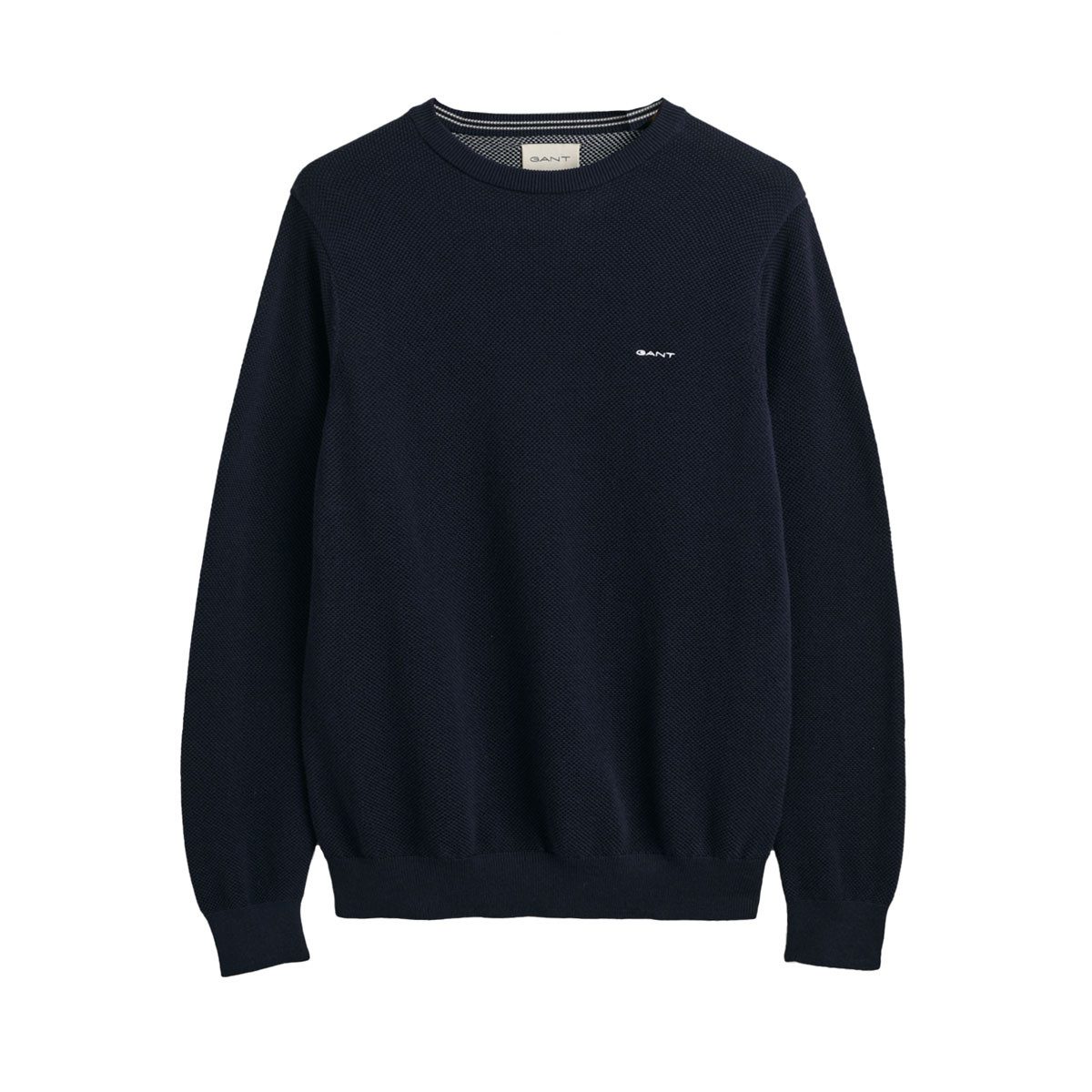 Gant Rundhalspullover COTTON PIQUE C-NECK mit günstig online kaufen