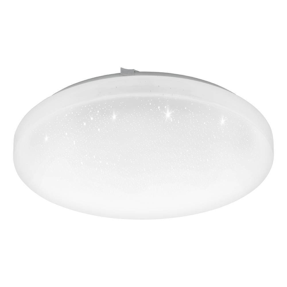 EGLO LED Deckenleuchte FRANIA-S Deckenlampe, weiß, Kristalleffekt, geringe Aufbauhöhe, LED fest integriert, Warmweiß, Wohzimmer, Küche, Esszimmer, Flur, modern, – Bild 4 von 5