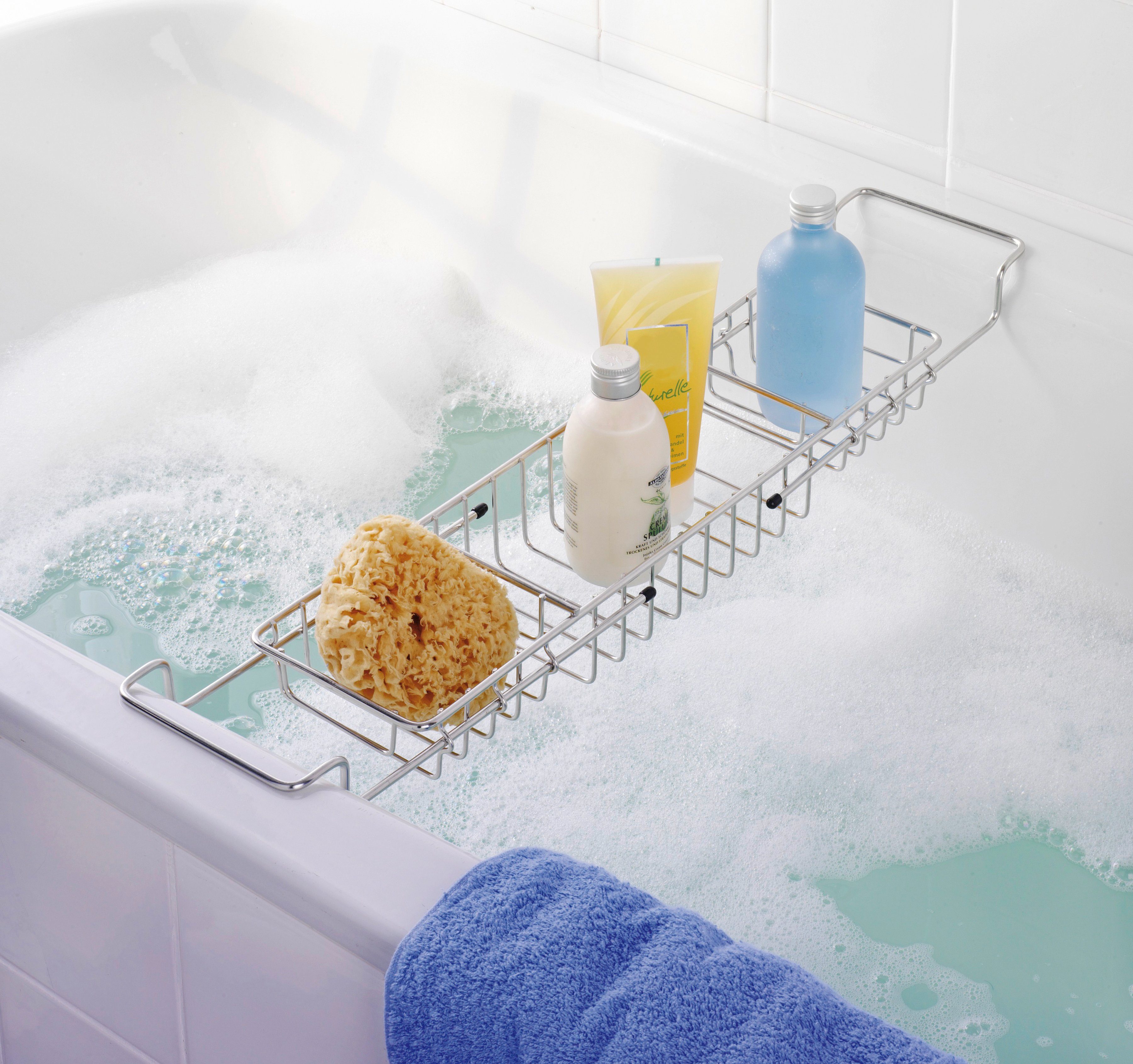 WENKO Badewannenablage Teleskop-Brücke, ausziehbar von 58 bis 92 cm günstig online kaufen