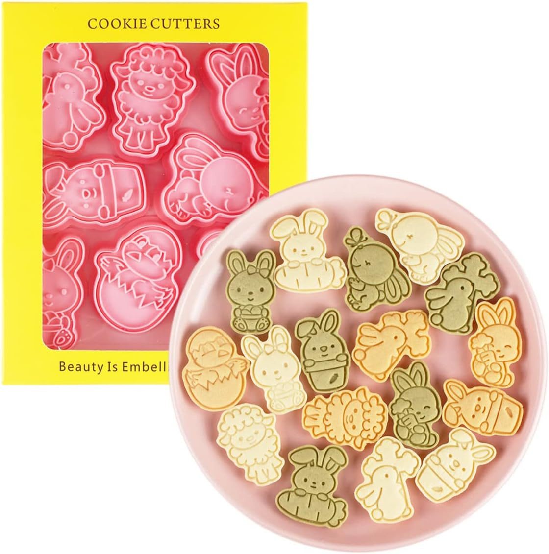 Ausstechform 3D Oster-Ausstechformen-Set,DIY-Backen Stempel-Set