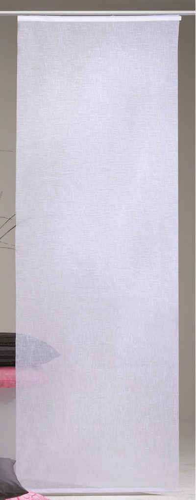 Schiebegardine »Desiré«, Arsvita, Klettband (1 St), transparent, Flächenvorhang 60 x 245 cm (B x H), inkl. Beschwerungsstange / Paneelwagen - Schiebevorhang