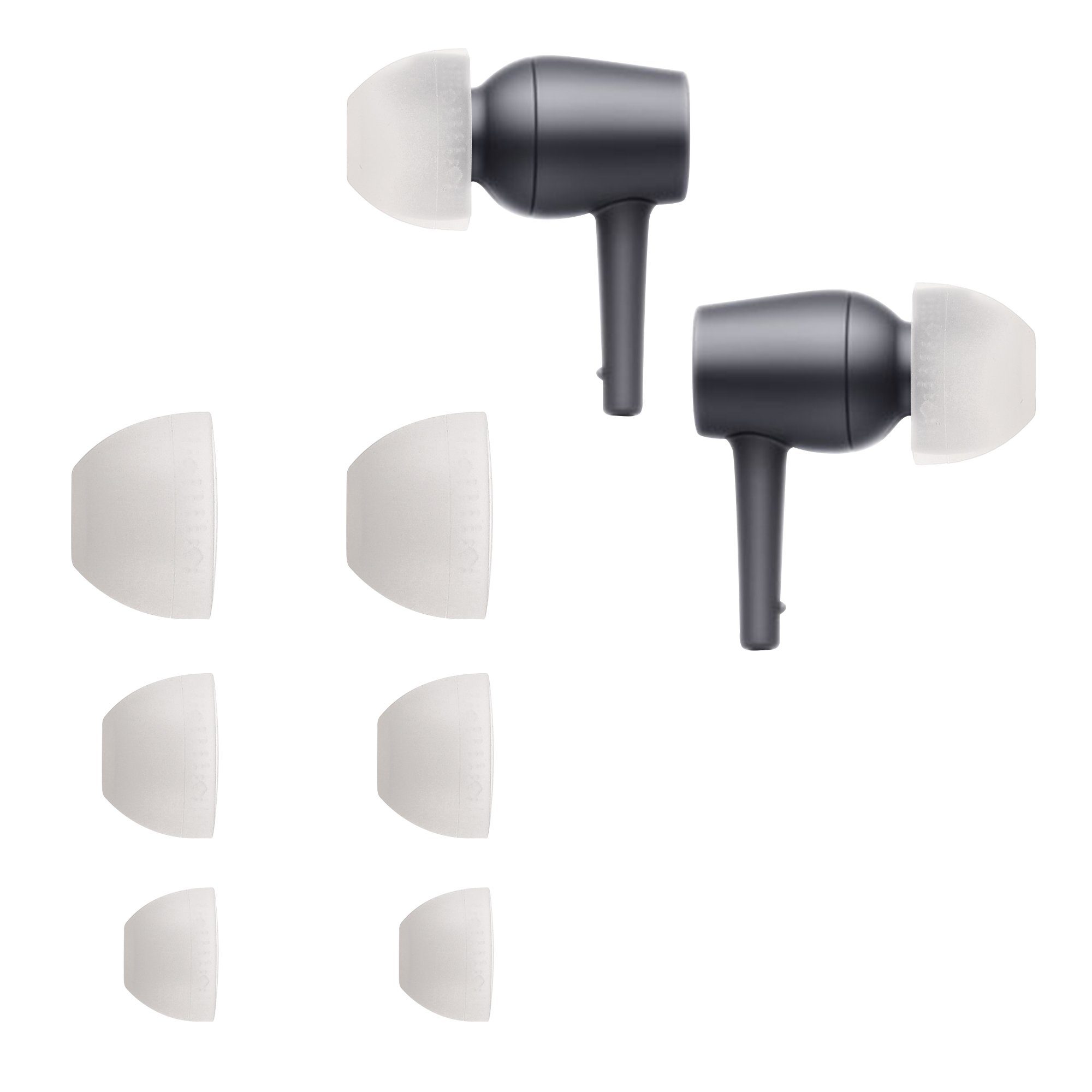 kwmobile (3 Silikon Größen / In-Ear Sony Ohrstöpsel Kopfhörer) für WI-C200 - Ohrpolster 6x Polster Weiß WI-1000X WI-H700 / MDR-EX750BT /