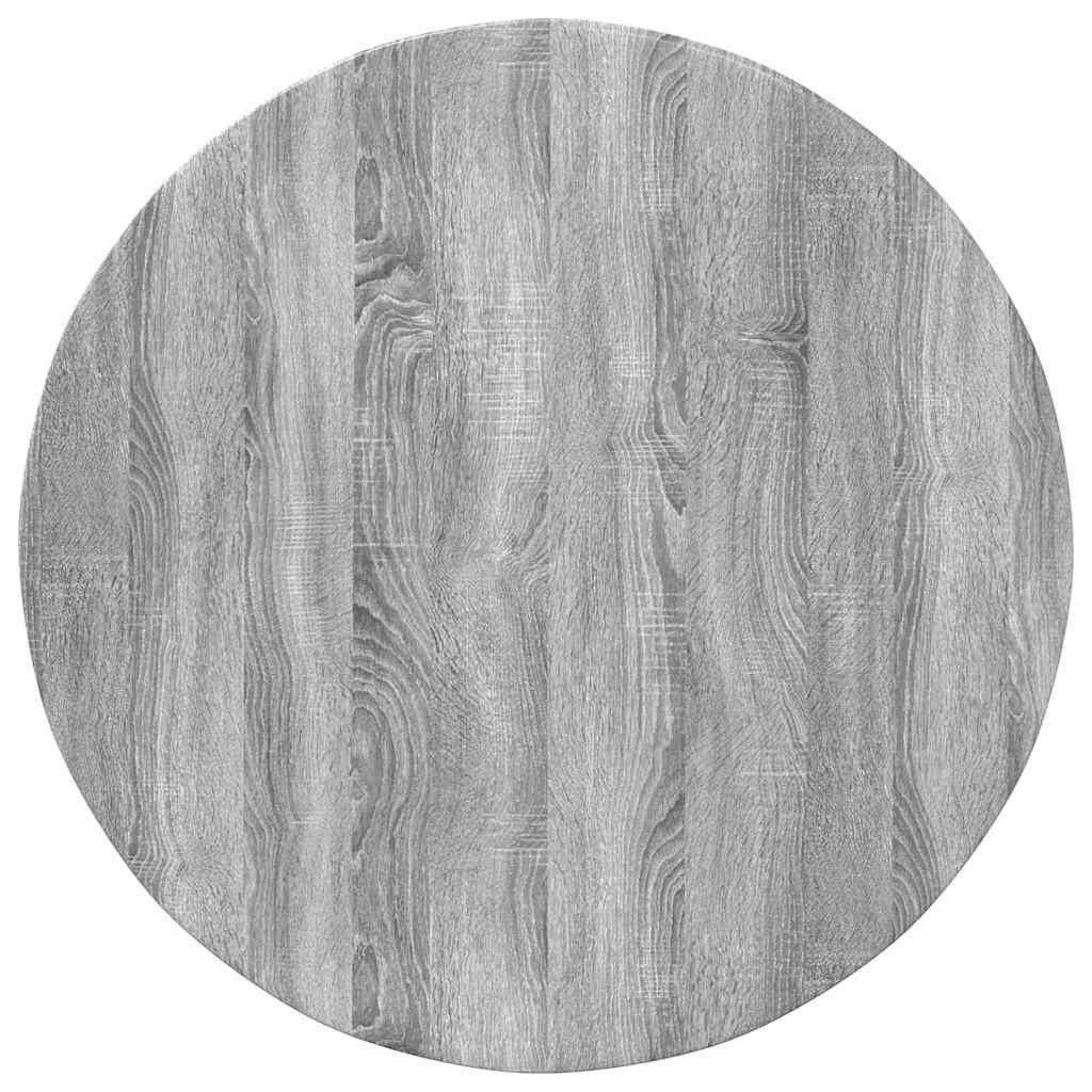 vidaXL Tischplatte Tischplatte Grau Sonoma Ø 80 x 1,5 cm Holzwerkstoff (1 St)