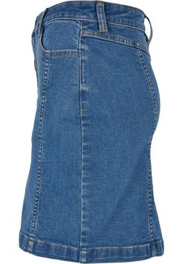 URBAN CLASSICS Sommerrock Urban Classics Damen Ladies Organic Stretch Button Denim Skirt (1-tlg)