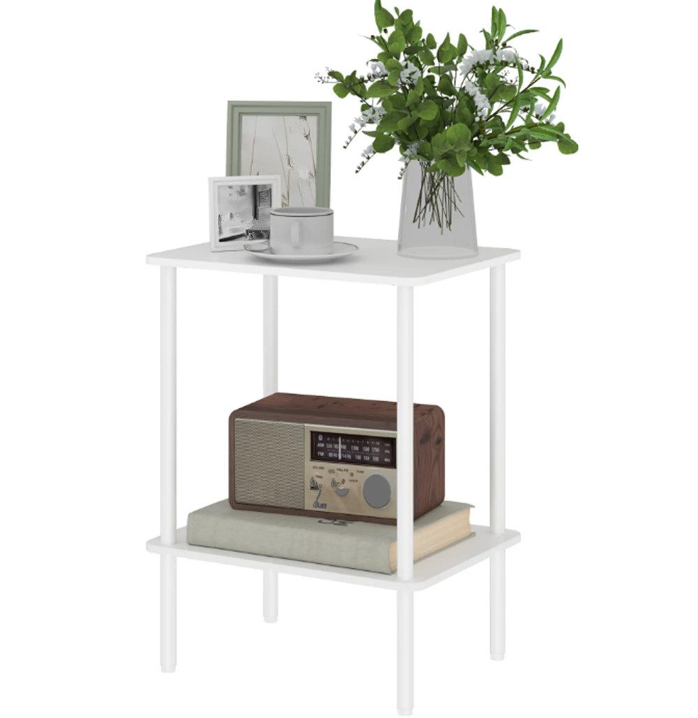 XDeer Beistelltisch 2-stufiger Beistelltisch mit Aufbewahrungsfach und, Met günstig online kaufen