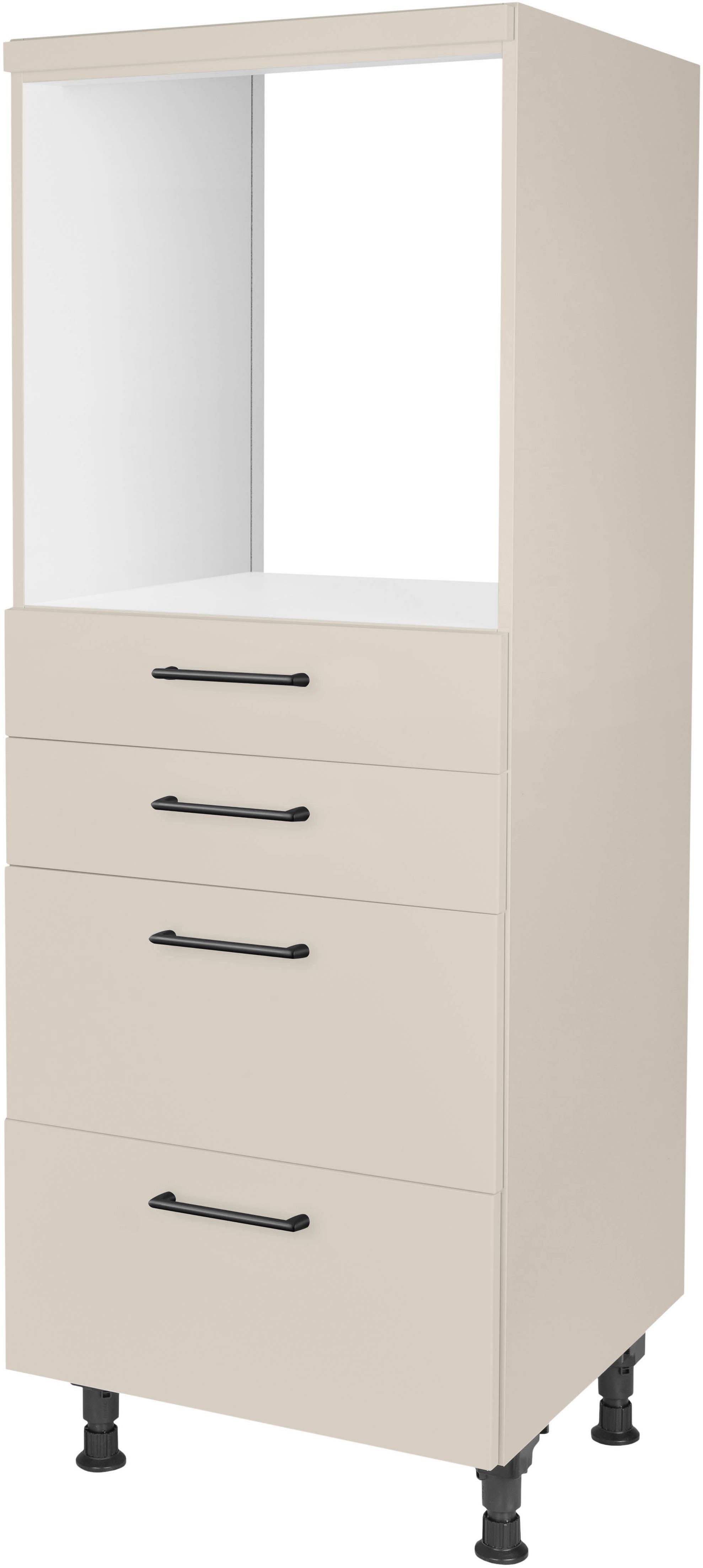 nobilia® Herdumbauschrank "MIAMI", mit Schubkästen und Auszügen, vormontiert, Breite/Höhe: 60/167,8 cm