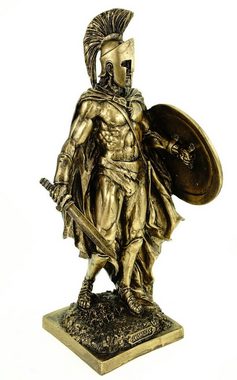 Kremers Schatzkiste Dekofigur Alabaster Leonidas mit Schwert und Schild König von Sparta Figur 35 cm