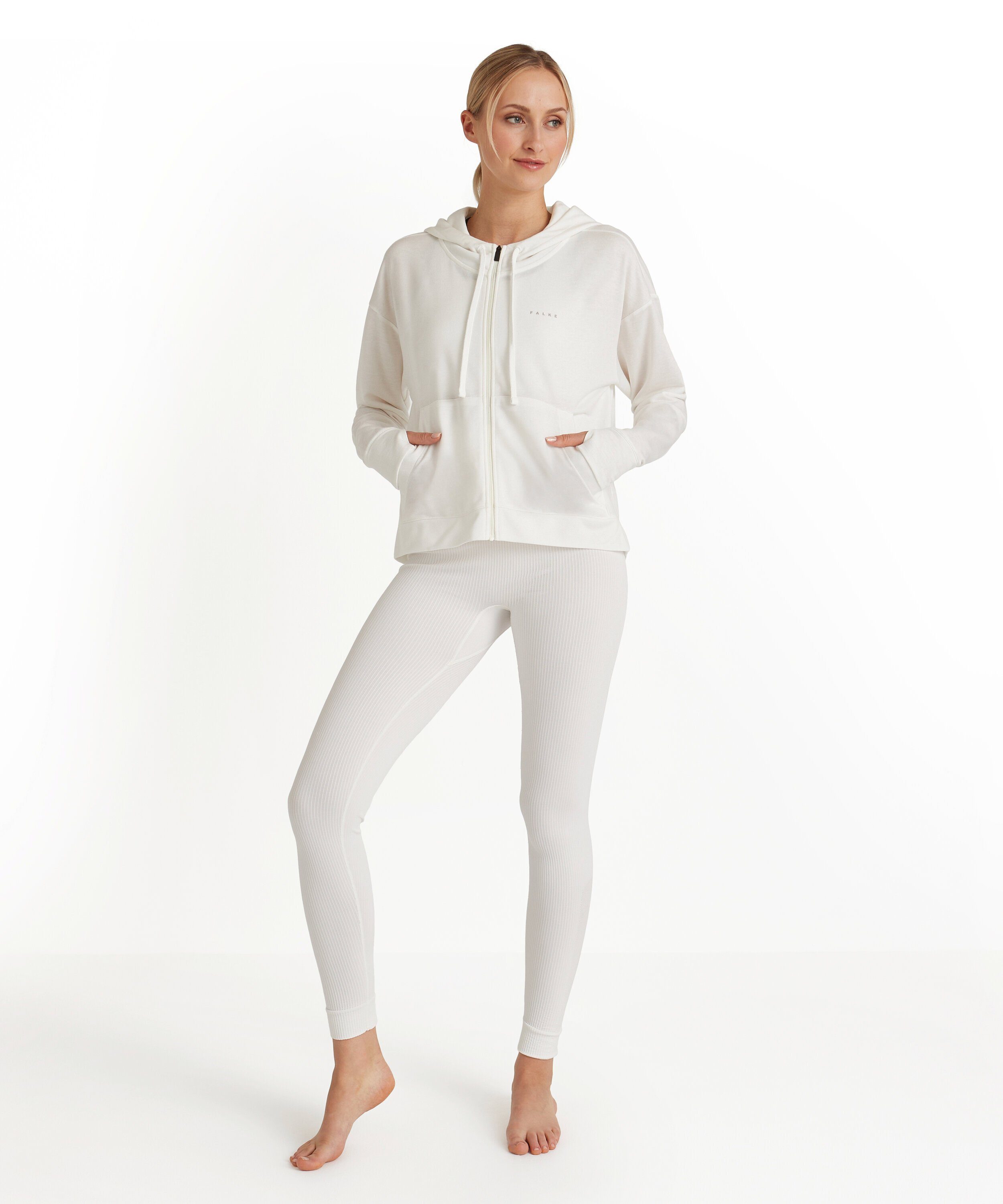 FALKE (2040) Yoga-Sweatjacke (1-tlg) off-white