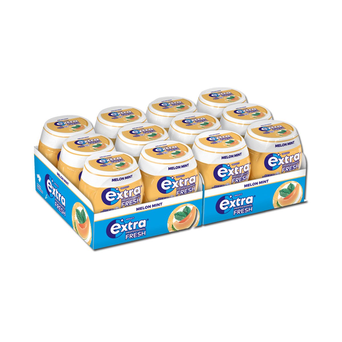 Wrigleys Extra Süßigkeit, Wrigleys Extra Professional FRESH Melon Minze 50 Dragees 70g 12er Pack