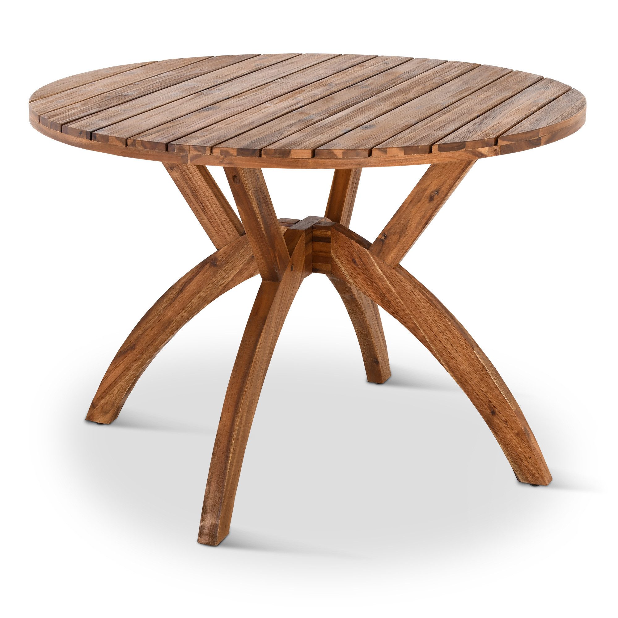 Raburg Gartentisch Esstisch Holz 110 cm Ø, wetterfest, runder Tisch, Akazie geölt, Kira, für 4 Personen, perfekt für Garten, Terrasse, Outdoorbereich