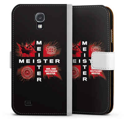 DeinDesign Handyhülle Bayer 04 Leverkusen Meister Offizielles Lizenzprodukt, Samsung Galaxy S4 Hülle Handy Flip Case Wallet Cover Handytasche Leder