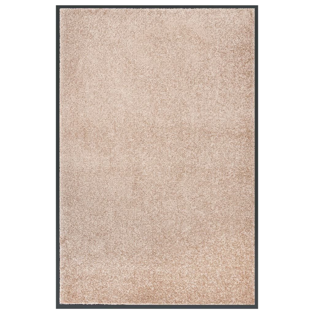 vidaXL Fußmatte 80 x 120 cm Fußabtreter Schmutzfangmatte Türmatte Fußmatte Beige 80x12, Rechteck, Höhe: 0 mm