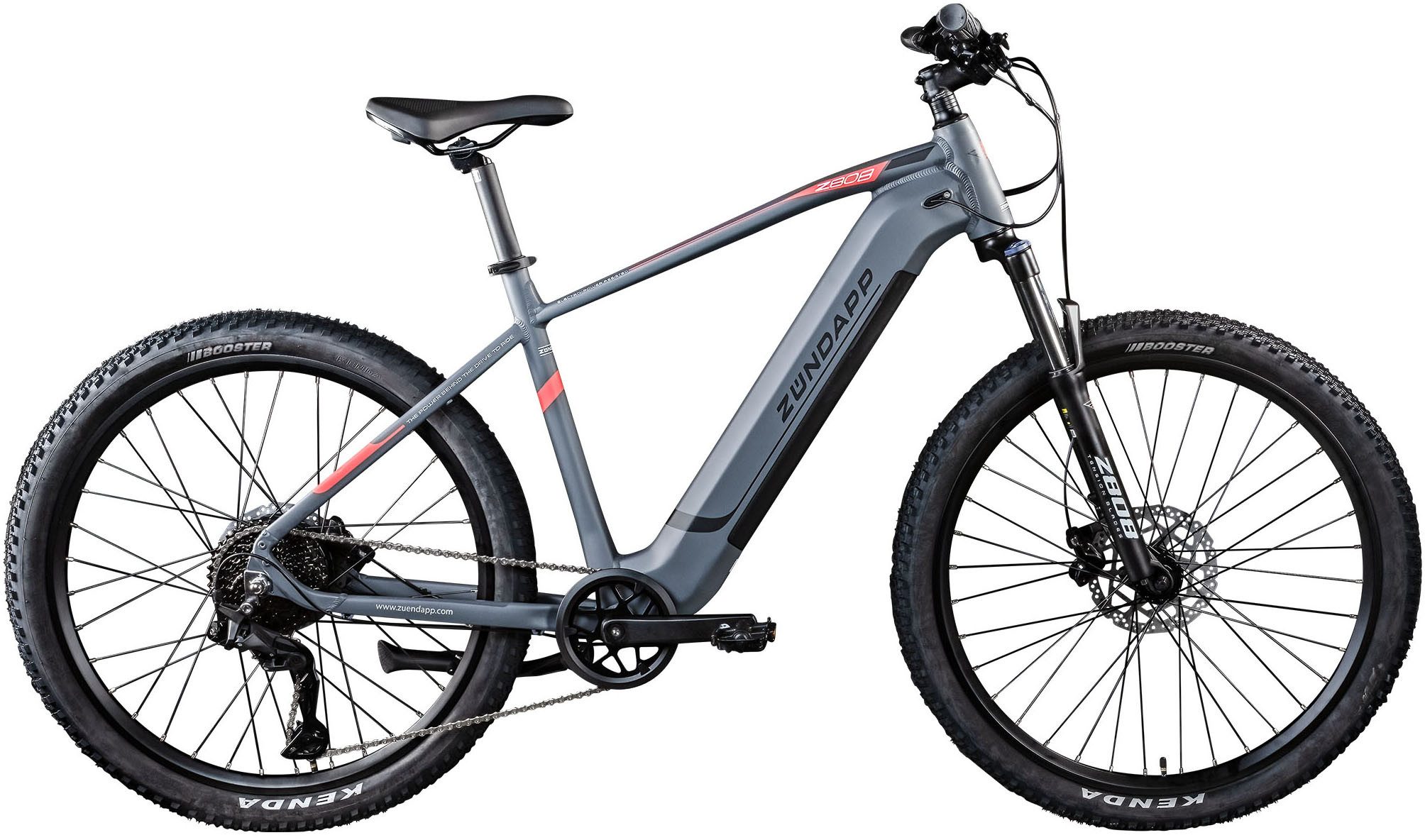 Zündapp E-Bike Mountainbike Z808, 10 Gang, Kettenschaltung, Heckmotor, 550 Wh, Pedelec, Elektrofahrrad für Damen u. Herren, MTB