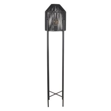 famlights Stehlampe, Stehleuchte Hjördis in Schwarz aus Jute E27, keine Angabe, Leuchtmittel enthalten: Nein, warmweiss, Stehlampe, Standlampe