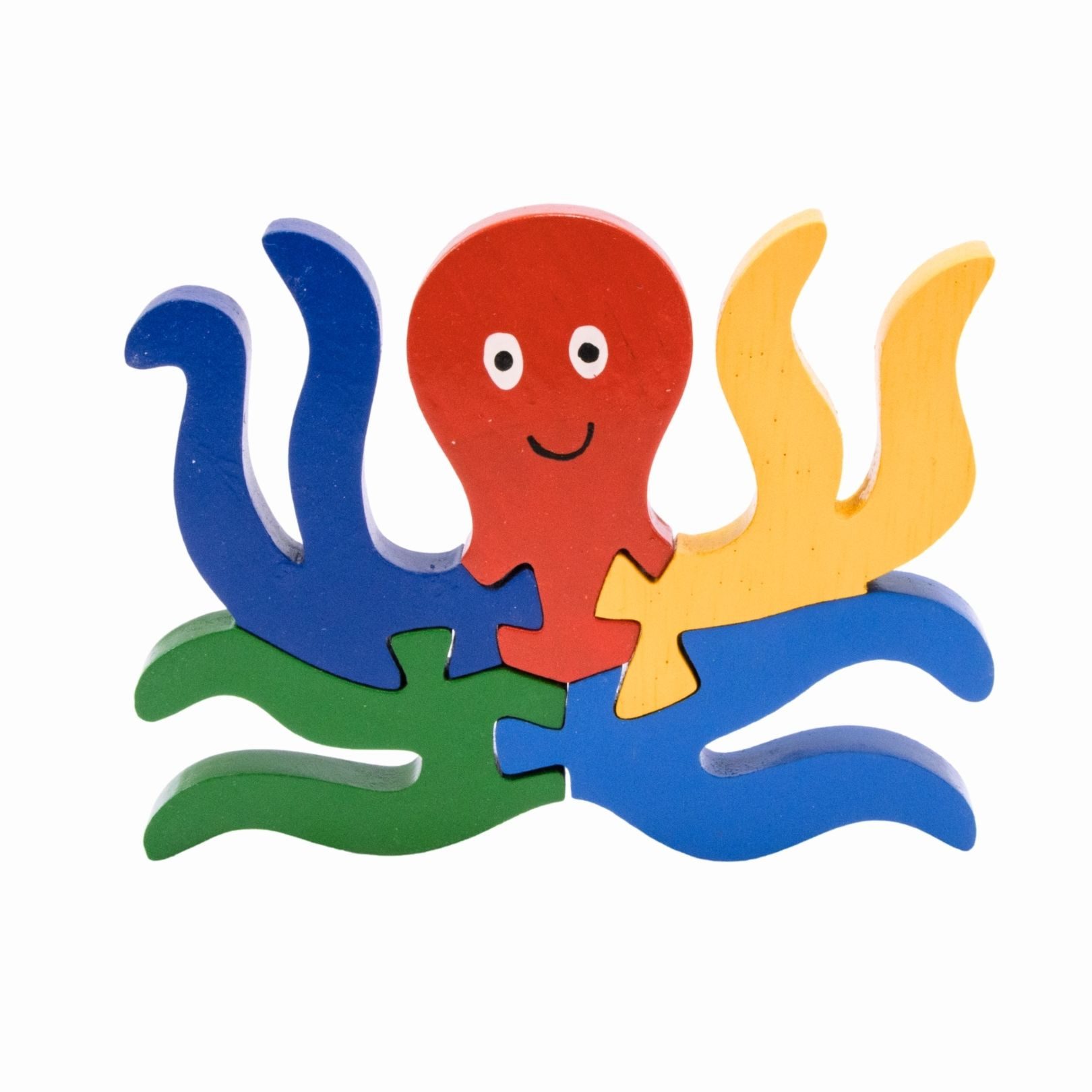 GICO Steckpuzzle Tier Holzpuzzle Octopus Krake für Kinder - 3942, Puzzleteile