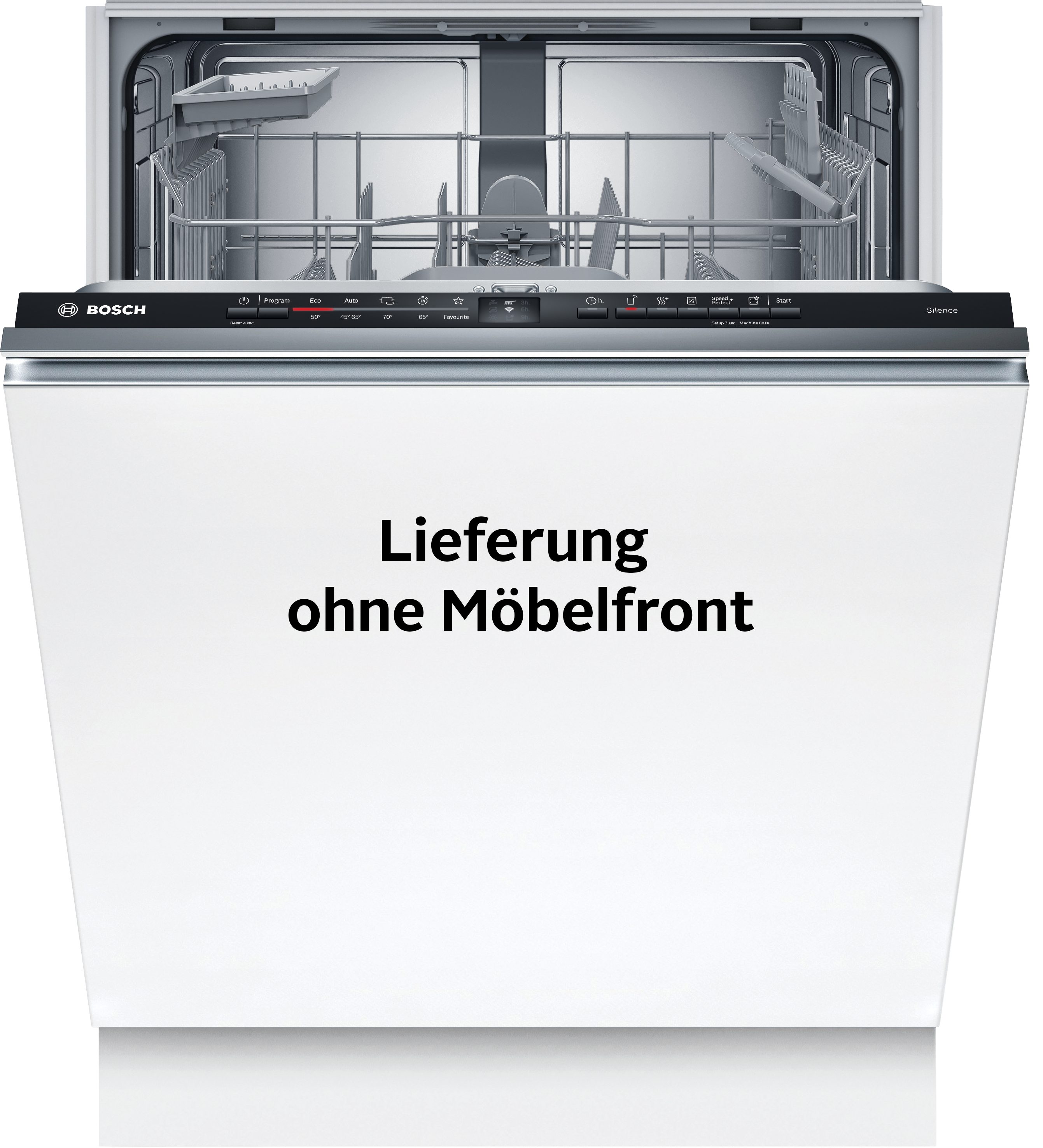 BOSCH vollintegrierbarer Geschirrspüler Serie 2 SBV2HTX08E, 13 Maßgedecke, Info Light - erlischt bei Beendigung des Spülvorgangs, flexible Körbe