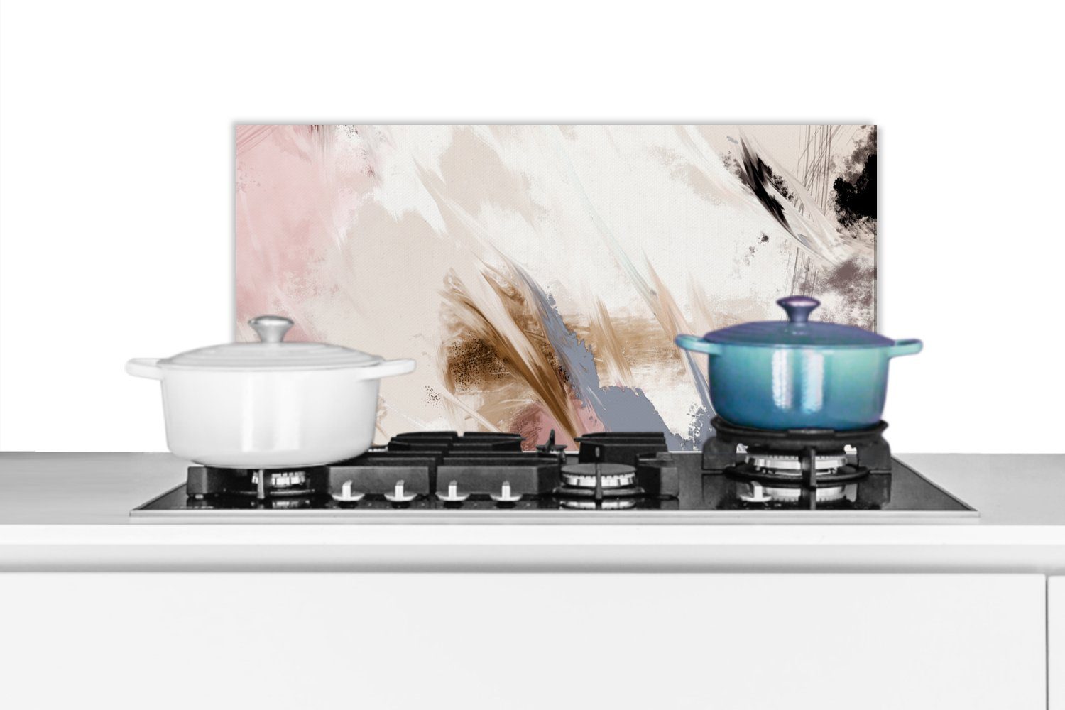 MuchoWow Küchenrückwand Kunst - Muster, (1-tlg), Schmutzflecken Farbe - 60x30 für Küchen Wandschutz, - Fett cm, und gegen Farben